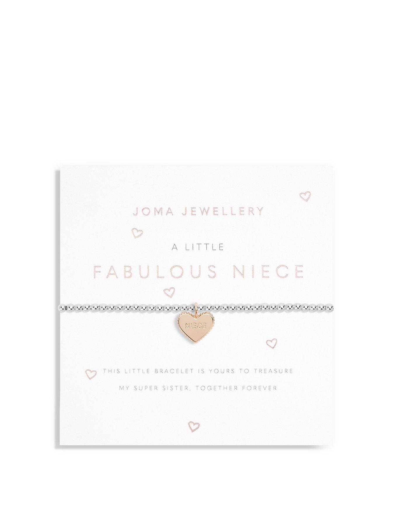 undefined Childrens A Little Fabulous Niece Bracelet in Silver And Rose Gold Plating