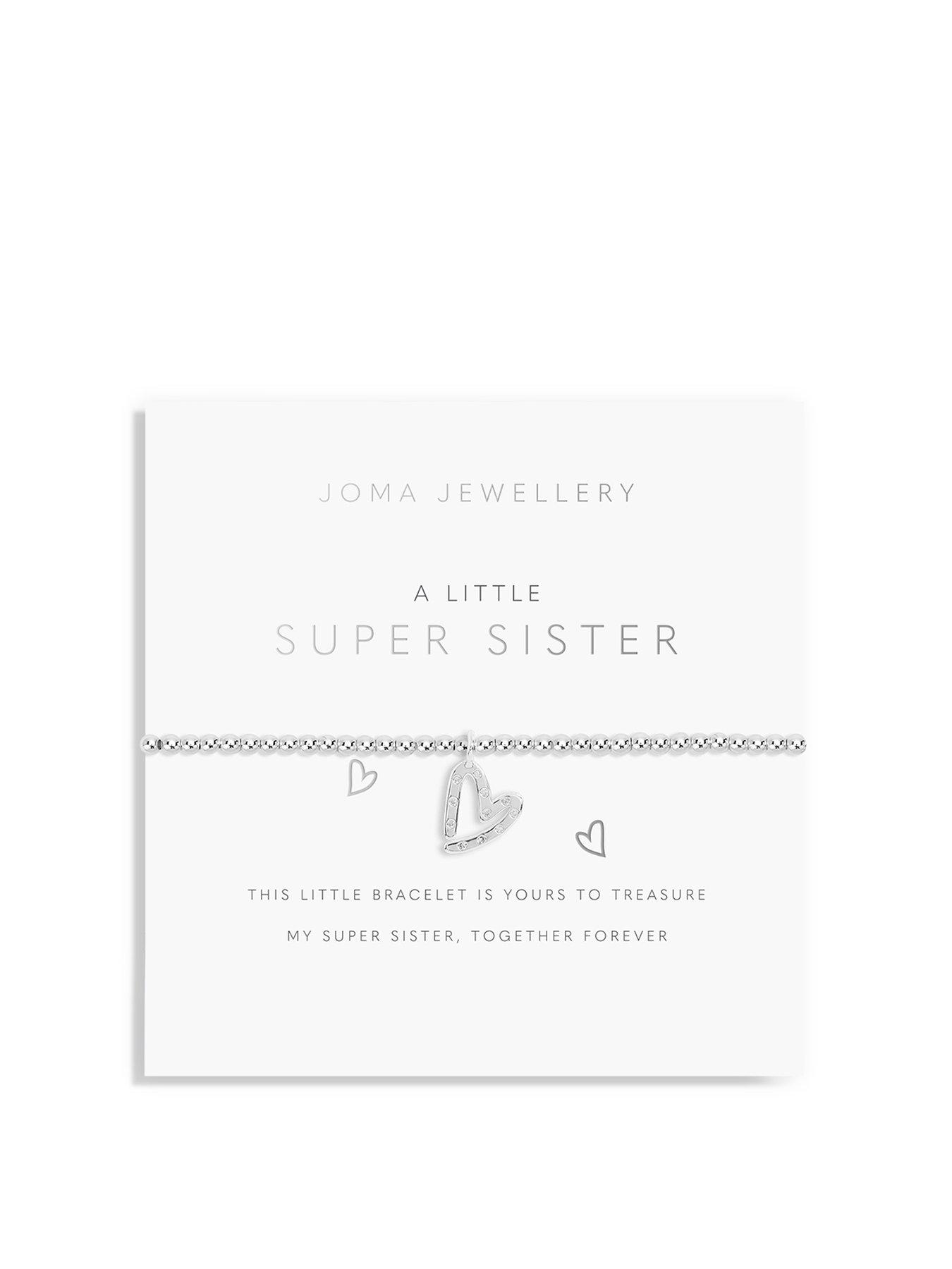 undefined Childrens A Little Super Sister Bracelet in Silver Plating