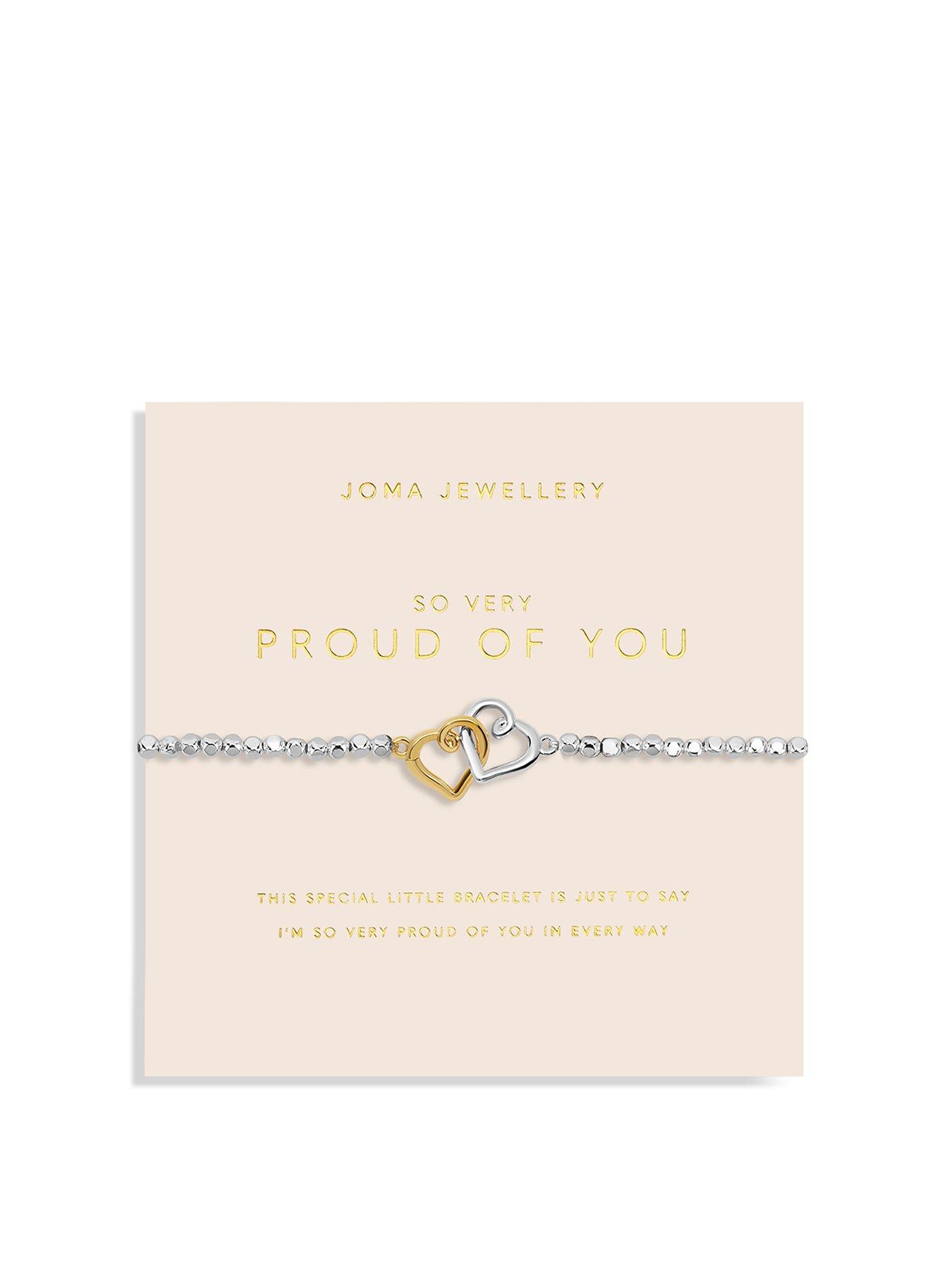 undefined Forever Yours So Very Proud Of You Bracelet In Silver And Gold Plating