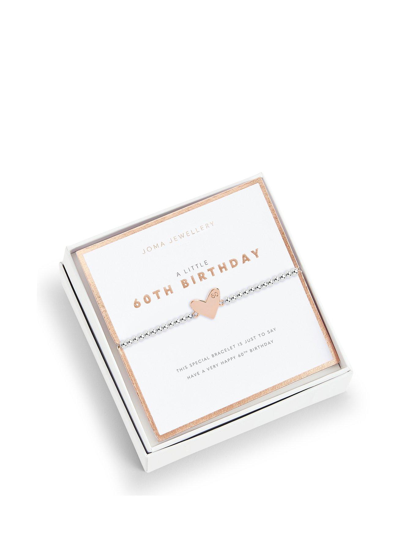 undefined Beautifully Boxed A Little Happy 60th Birthday Bracelet In Silver Plating