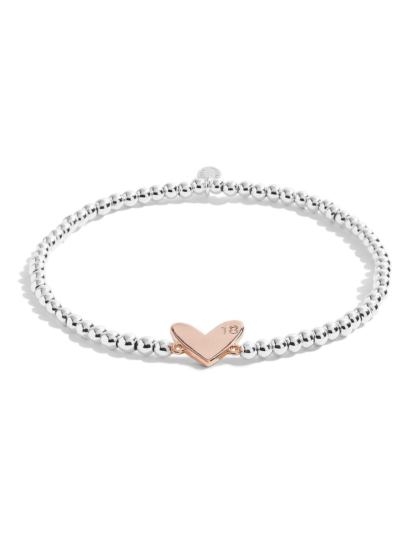 Image 2 of 5 of Joma Jewellery Beautifully Boxed A Little Happy 18th Birthday Bracelet In Silver And Rose Gold Plating