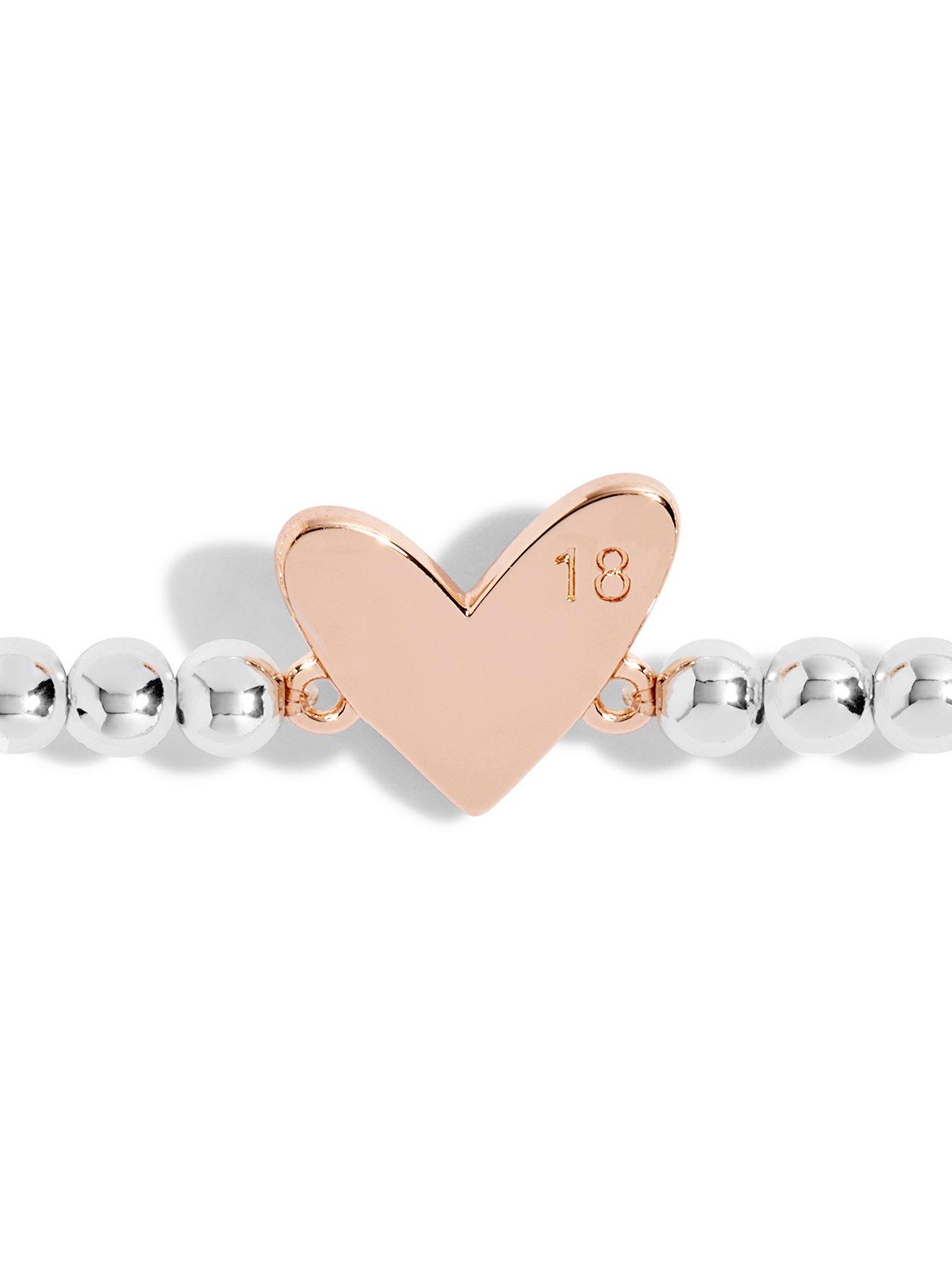 Image 3 of 5 of Joma Jewellery Beautifully Boxed A Little Happy 18th Birthday Bracelet In Silver And Rose Gold Plating