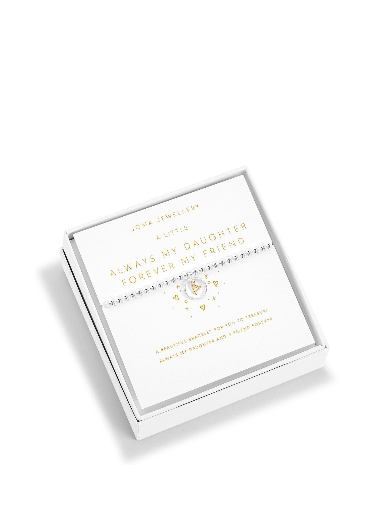 undefined Boxed A Little Always My Daughter Forever My Friend Bracelet In Silver And Gold Plating