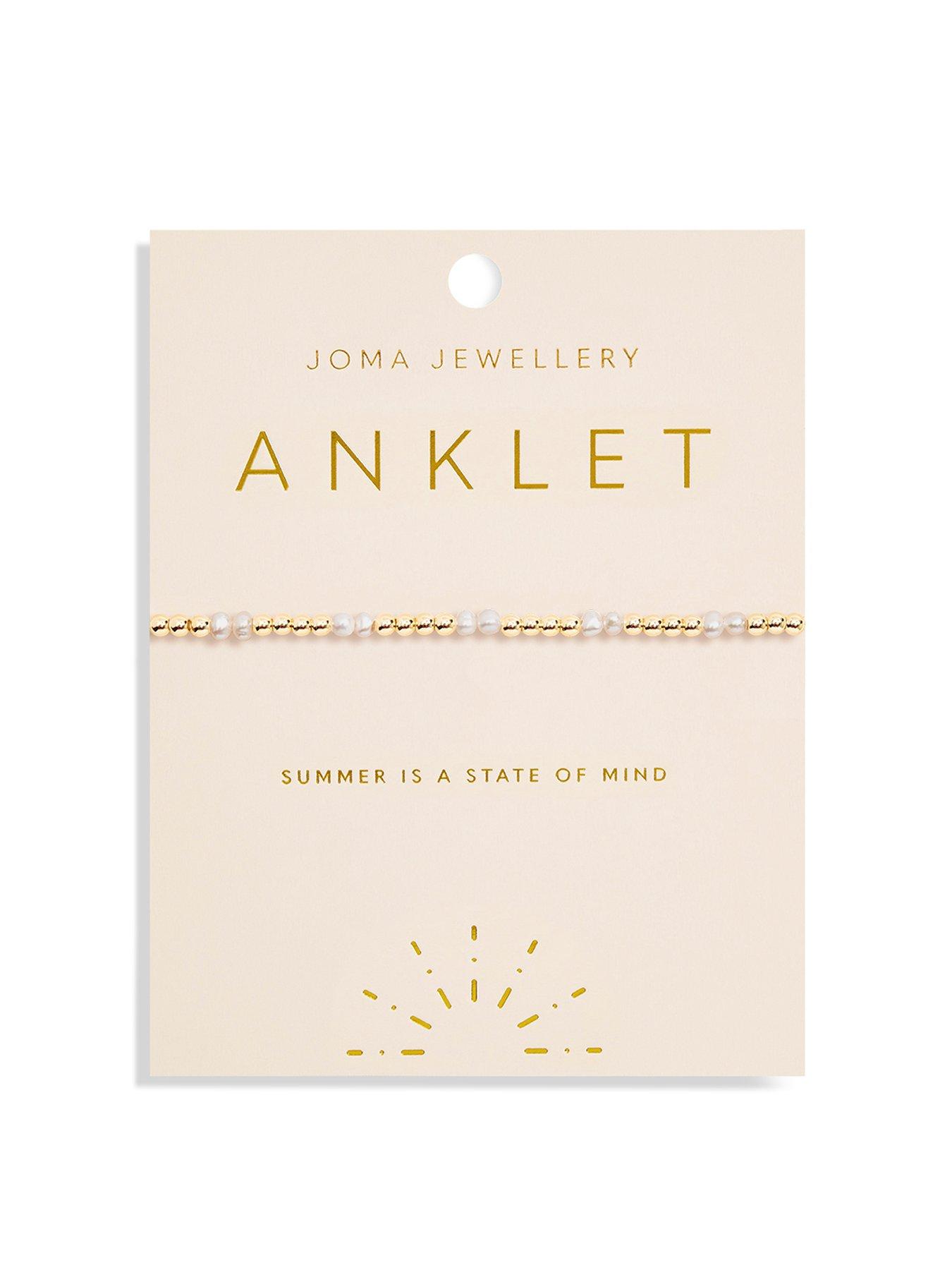 undefined Pearl Anklet In Gold Plating