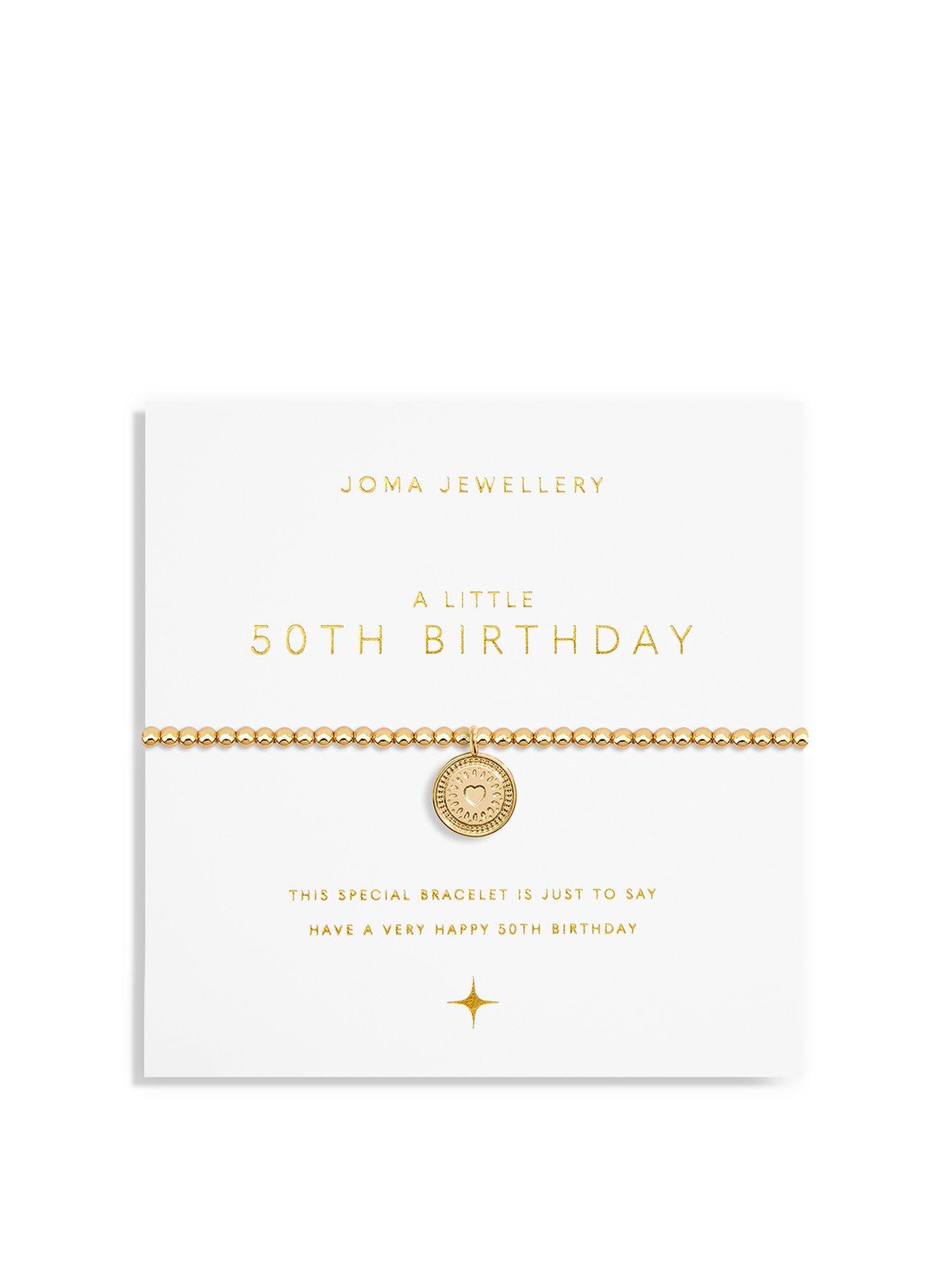 undefined A Little 50th Birthday Bracelet In Gold Plating