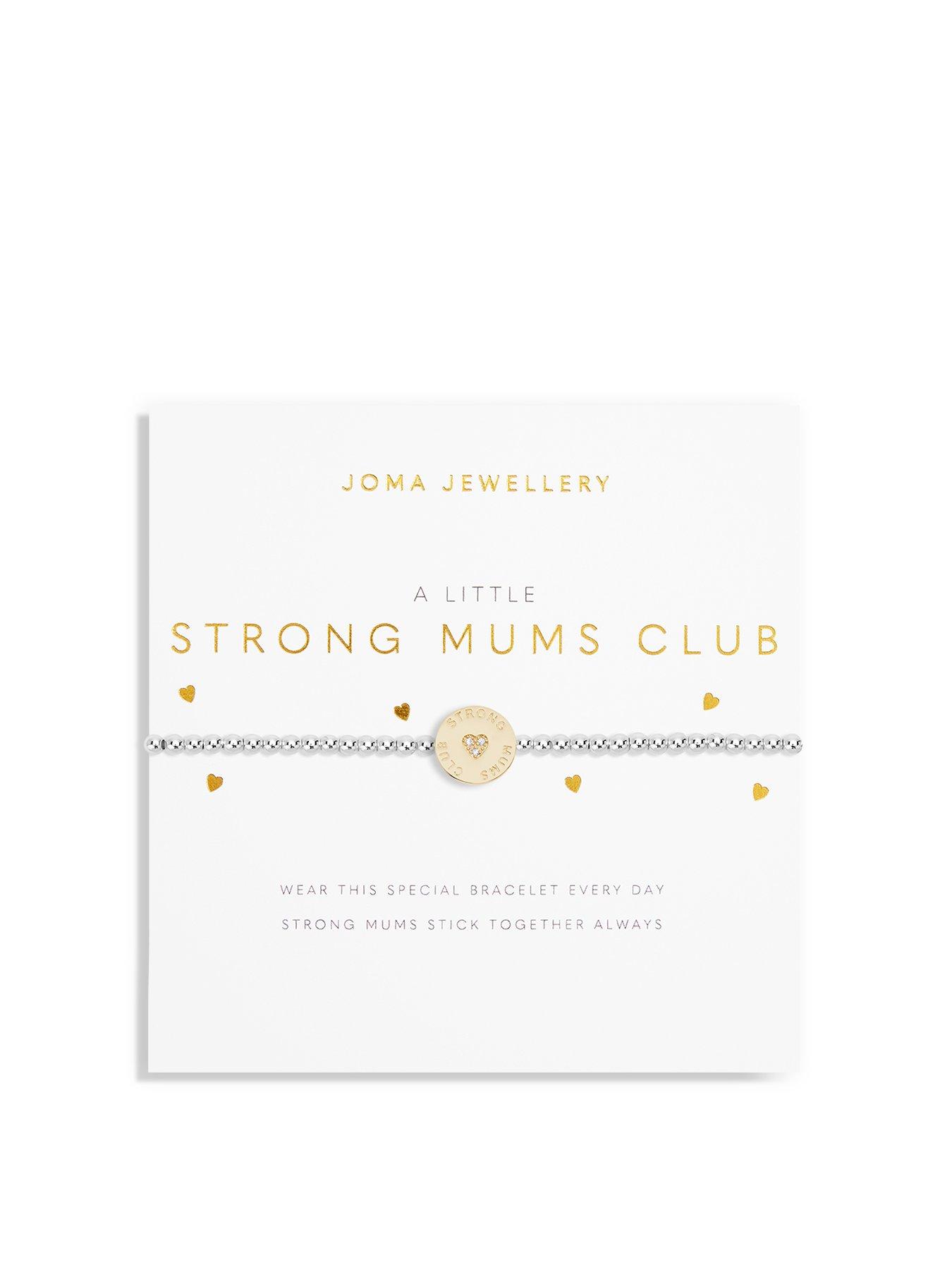 undefined A Little Strong Mums Club Bracelet In Silver And Gold Plating