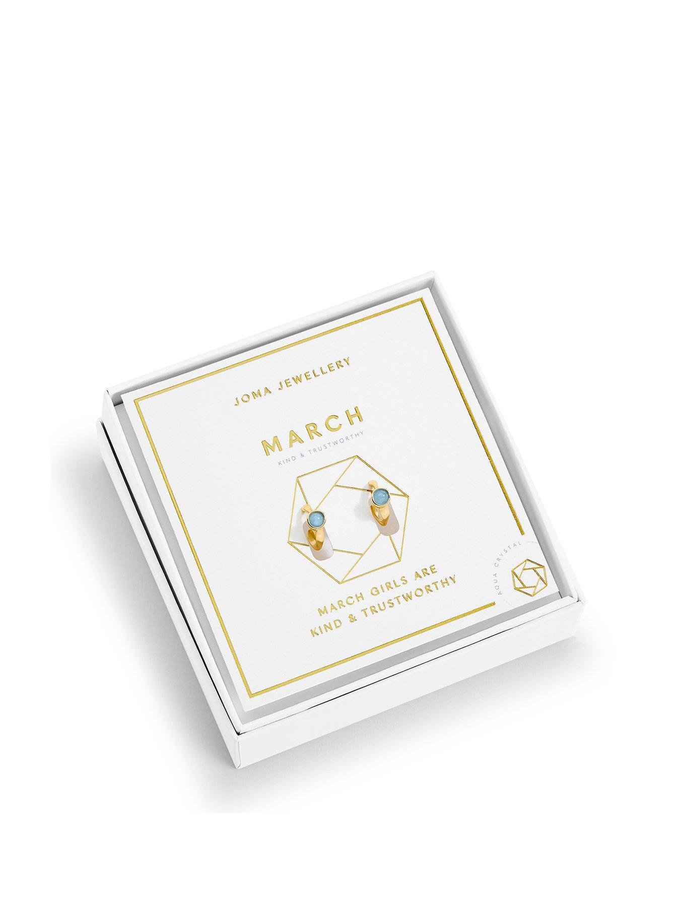 undefined Birthstone Hoop Earrings In Gold Plating