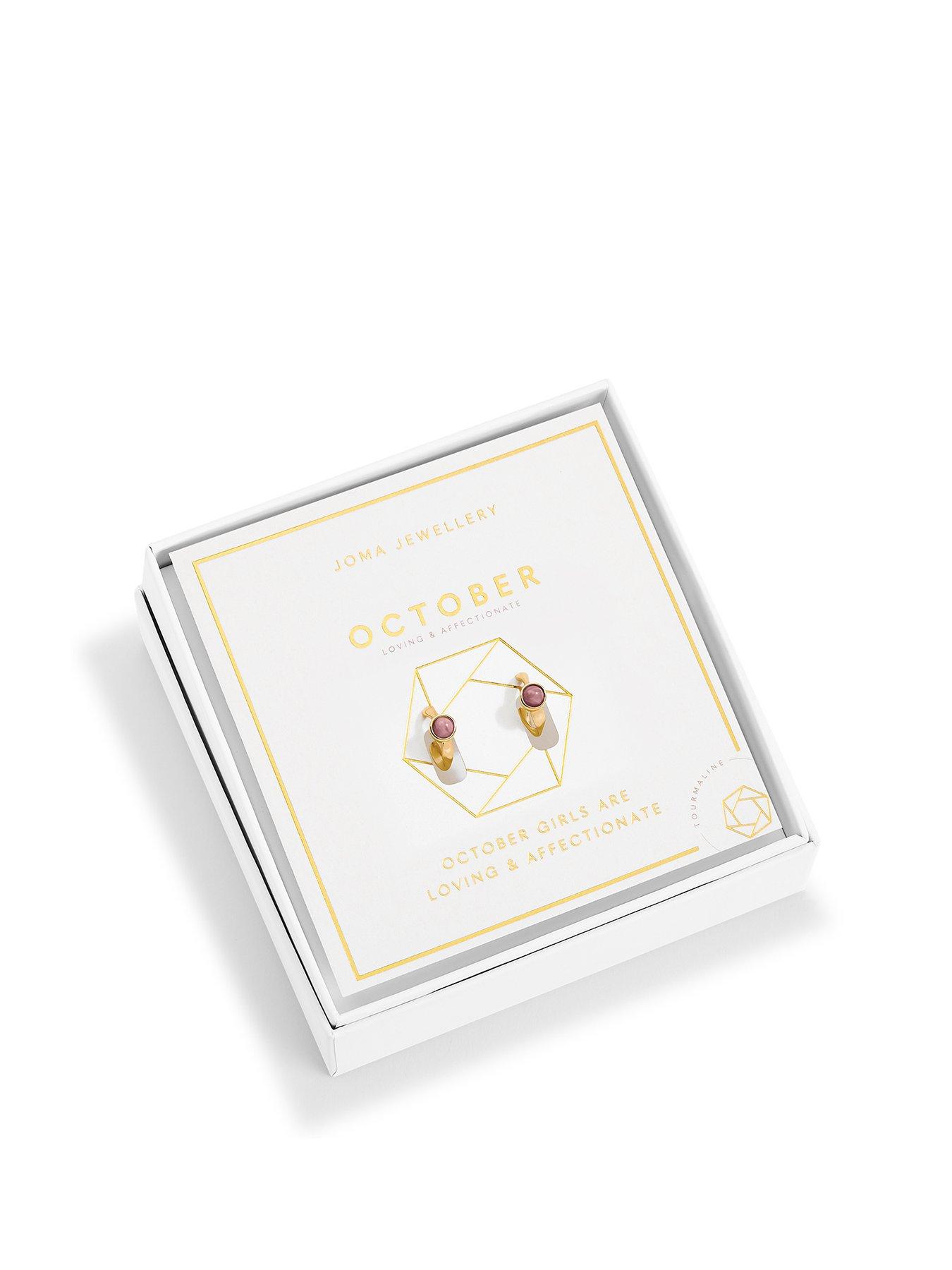 undefined Birthstone Hoop Earrings In Gold Plating