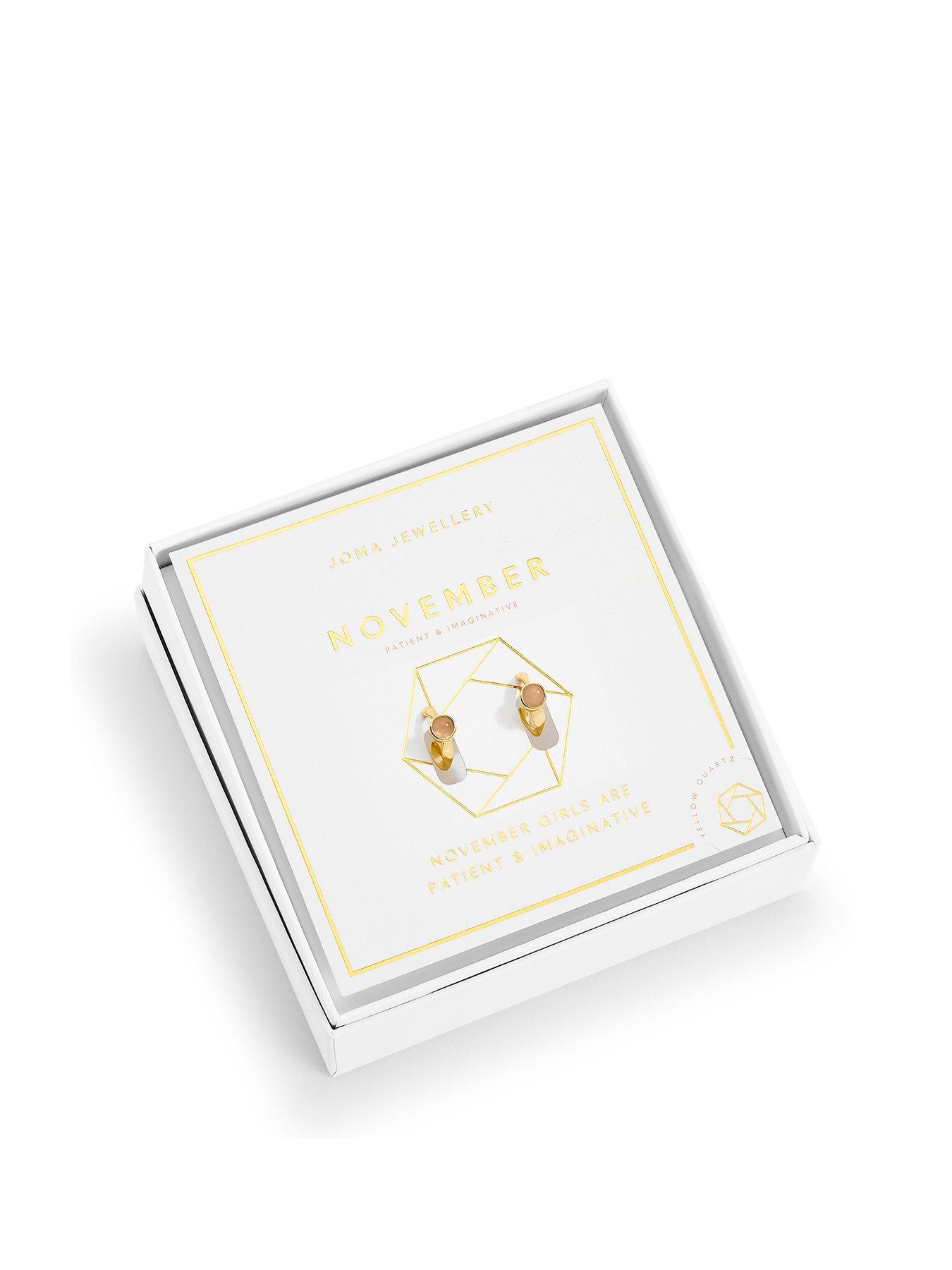 undefined Birthstone Hoop Earrings In Gold Plating