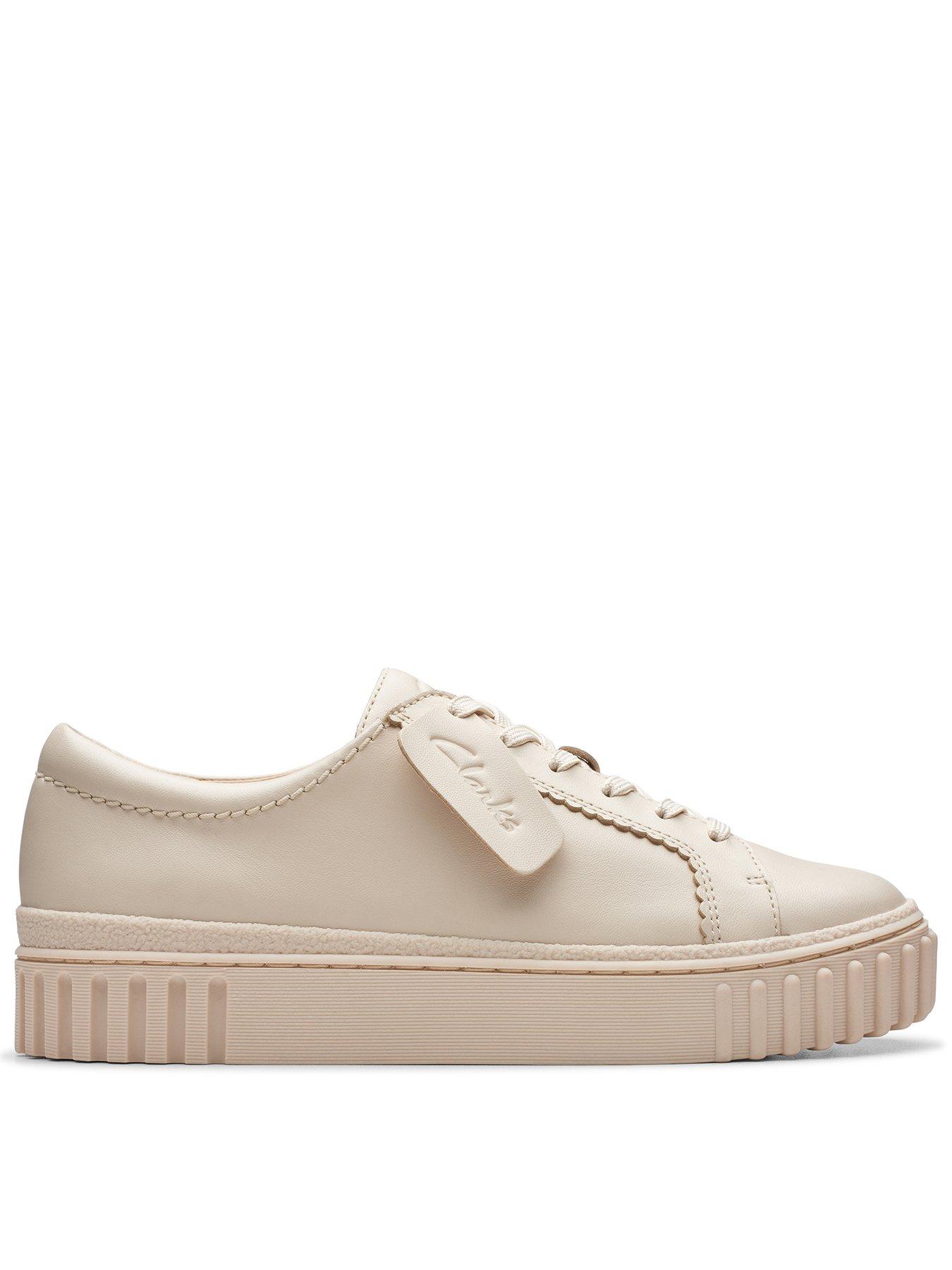 Clarks hot sale leather trainers