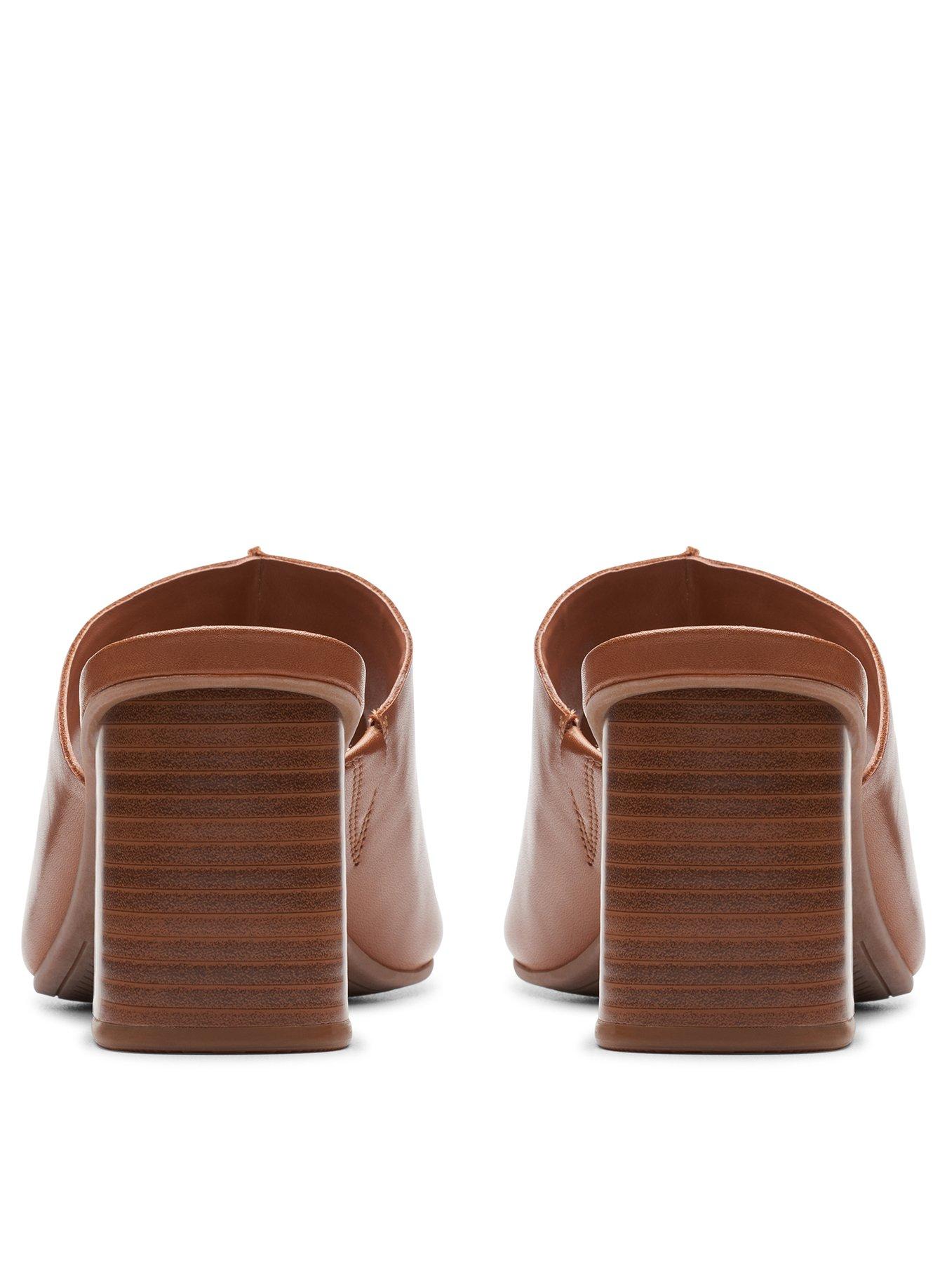 Clarks sales leather mules