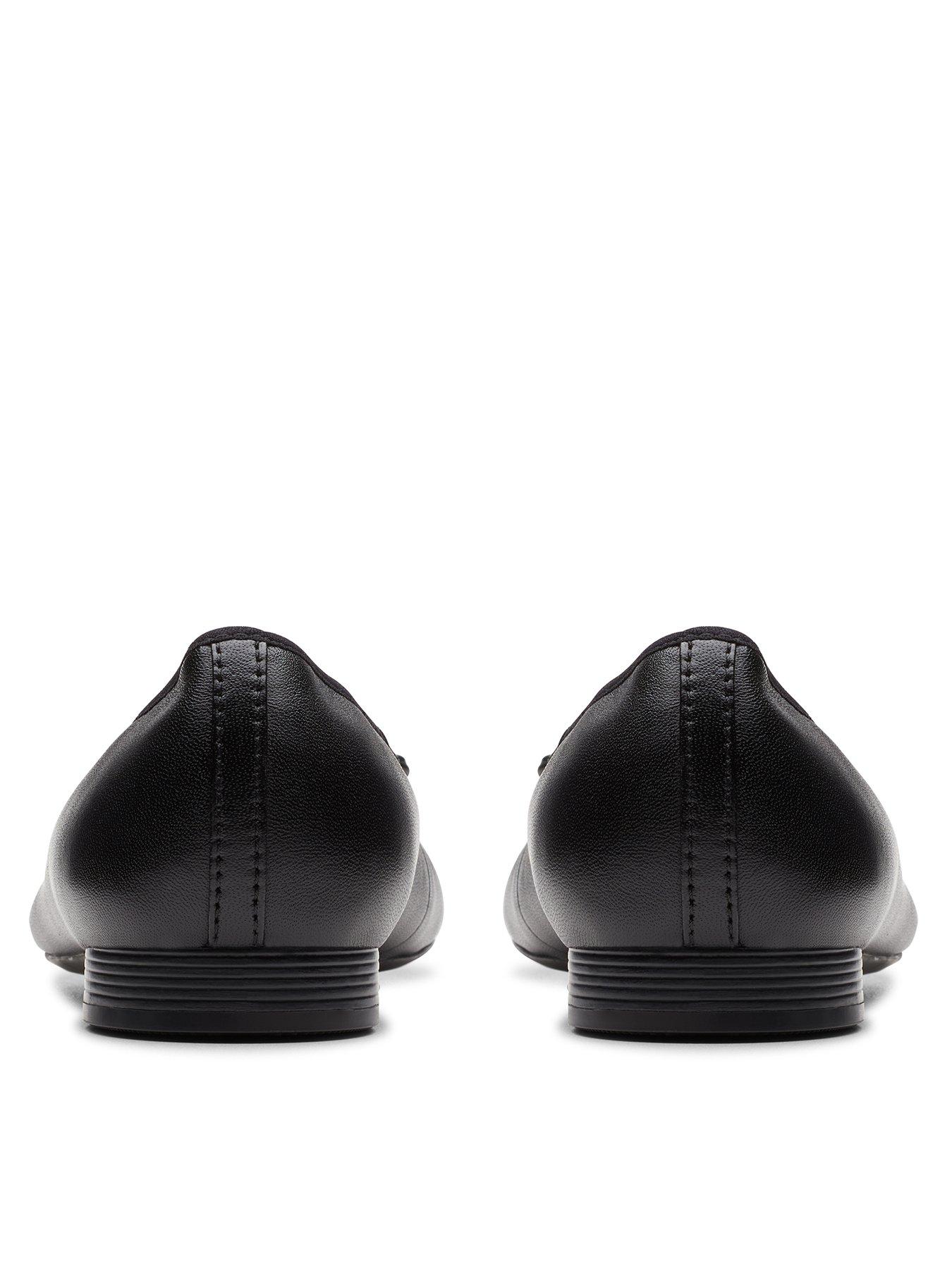  image of clarks-wide-fit-loreleigh-rae-leather-ballerina-black