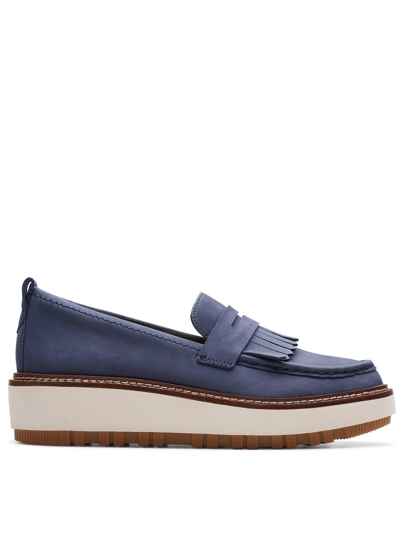 Clarks wedge loafers best sale