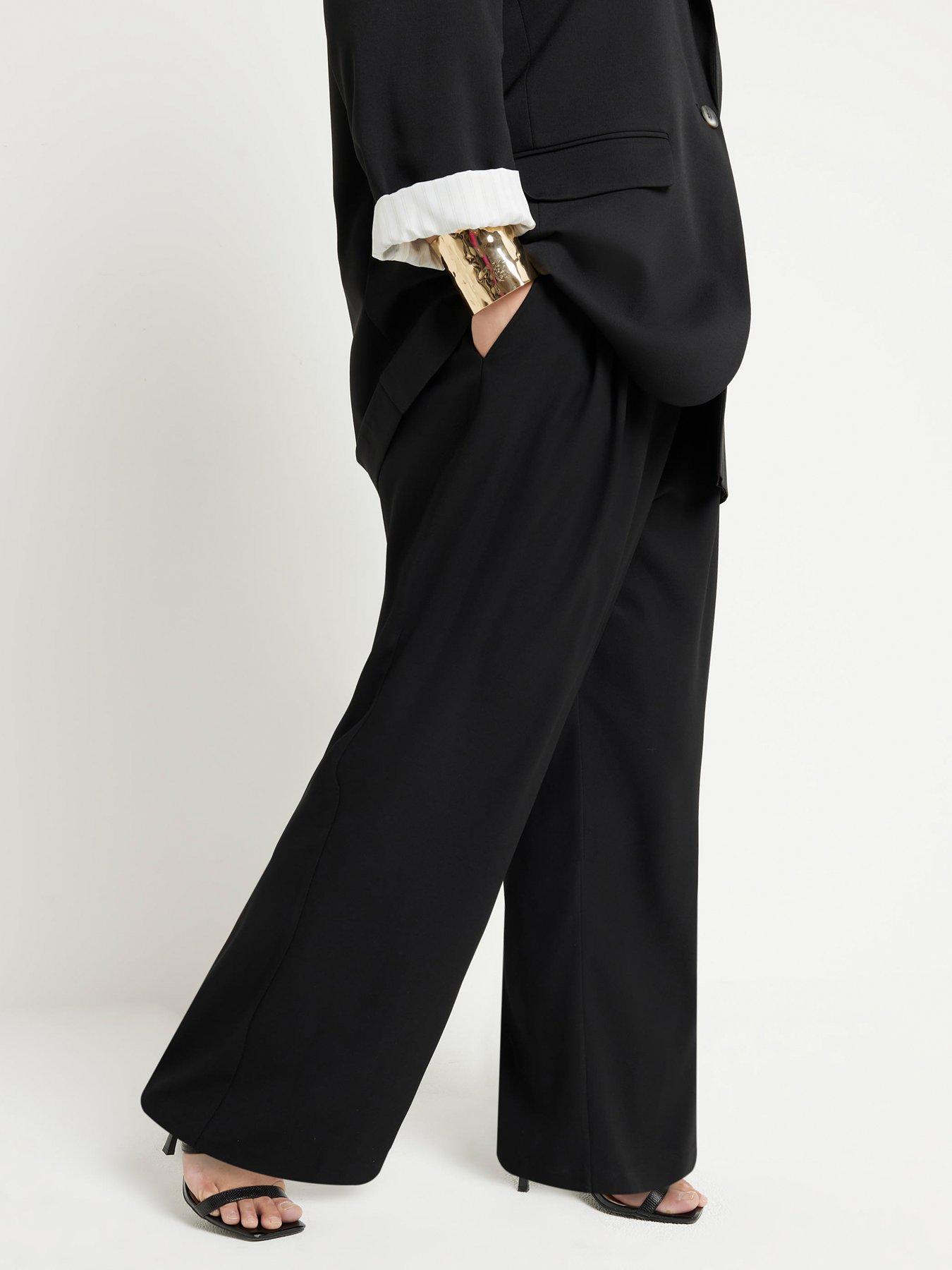 Buy Pour Moi Black Josephine Wide Leg Woven Trousers from Next