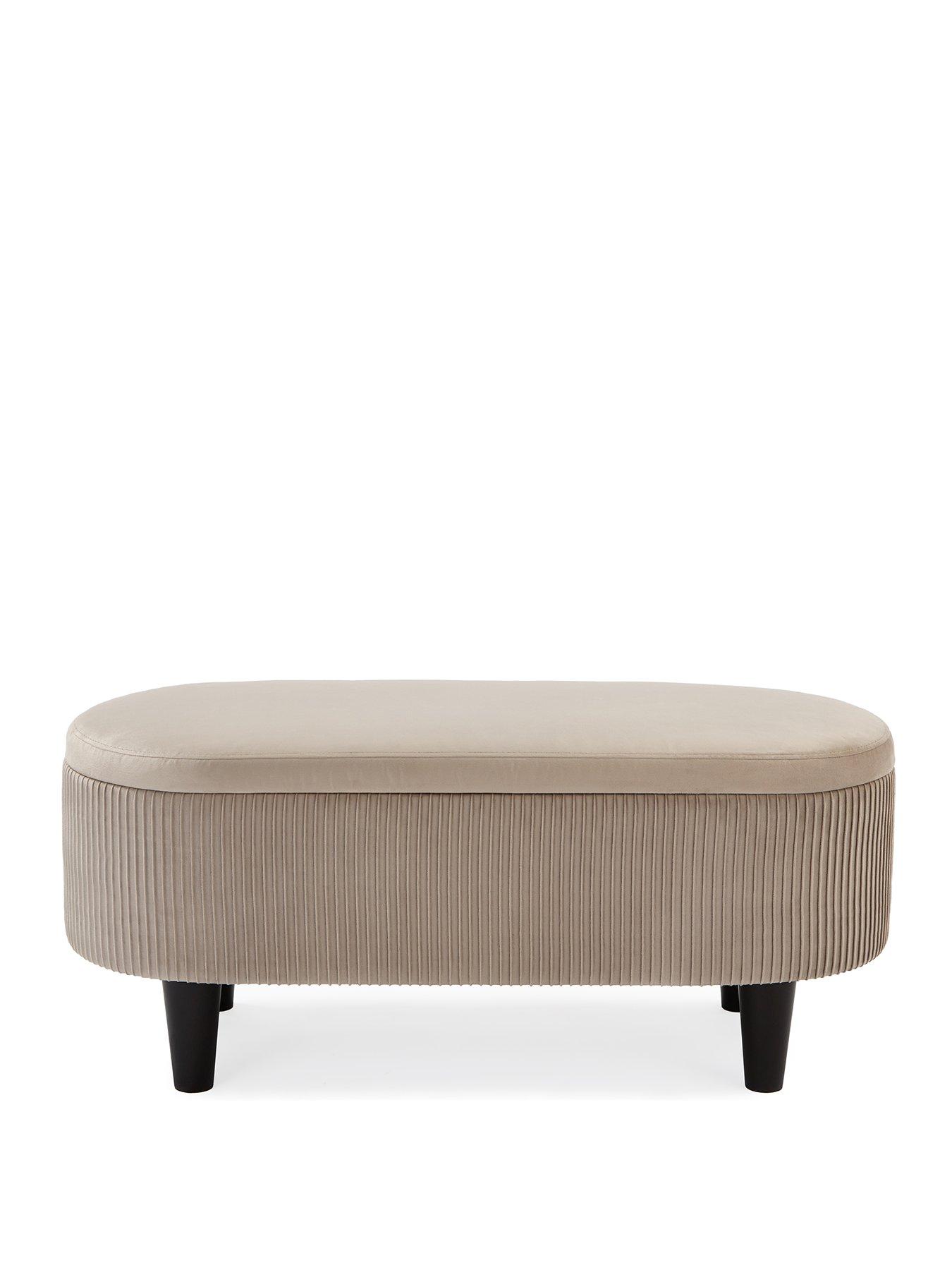 Image 2 of 6 of The Very Collection Serenity Pleated Ottoman