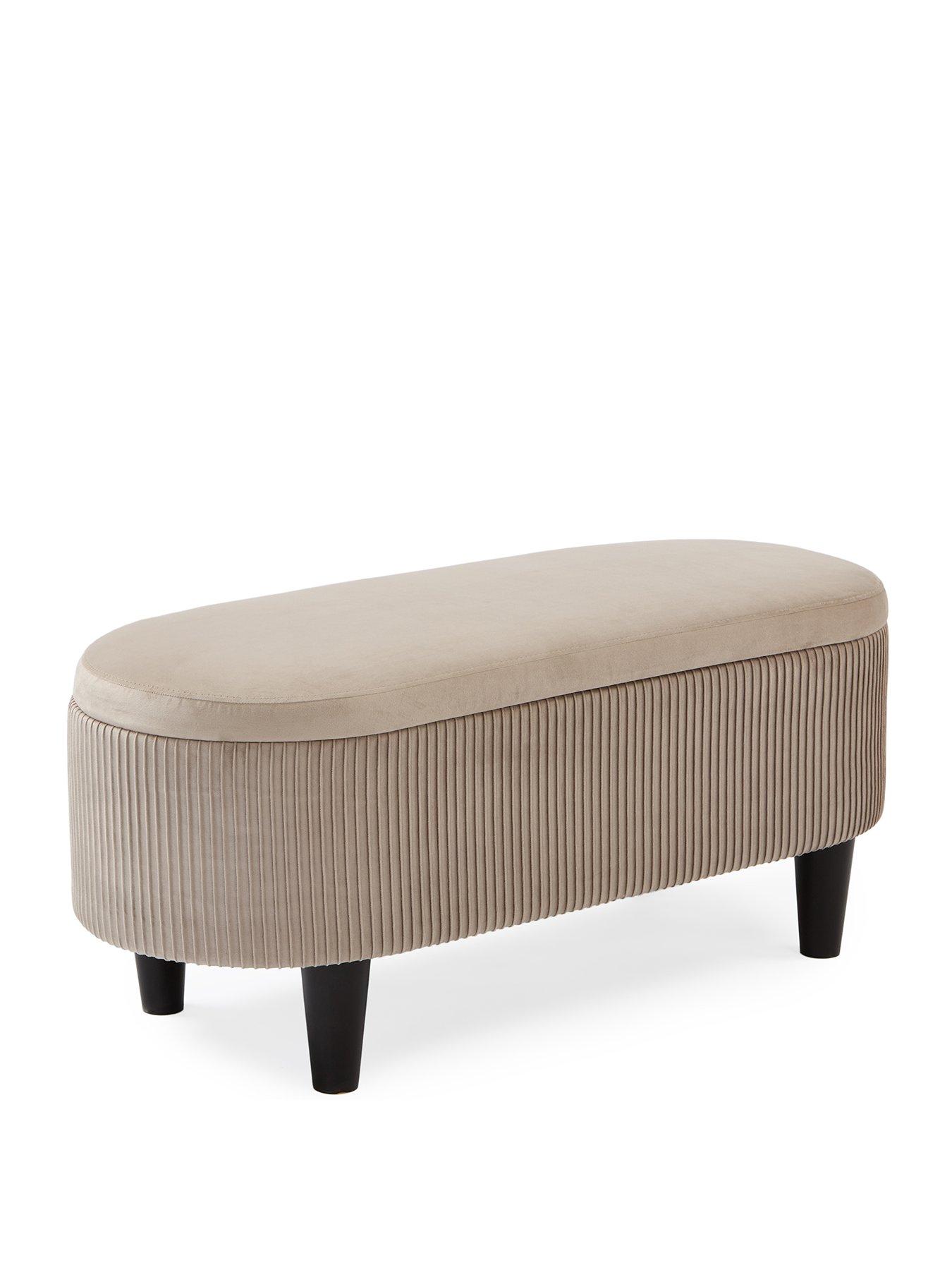 Image 3 of 6 of The Very Collection Serenity Pleated Ottoman