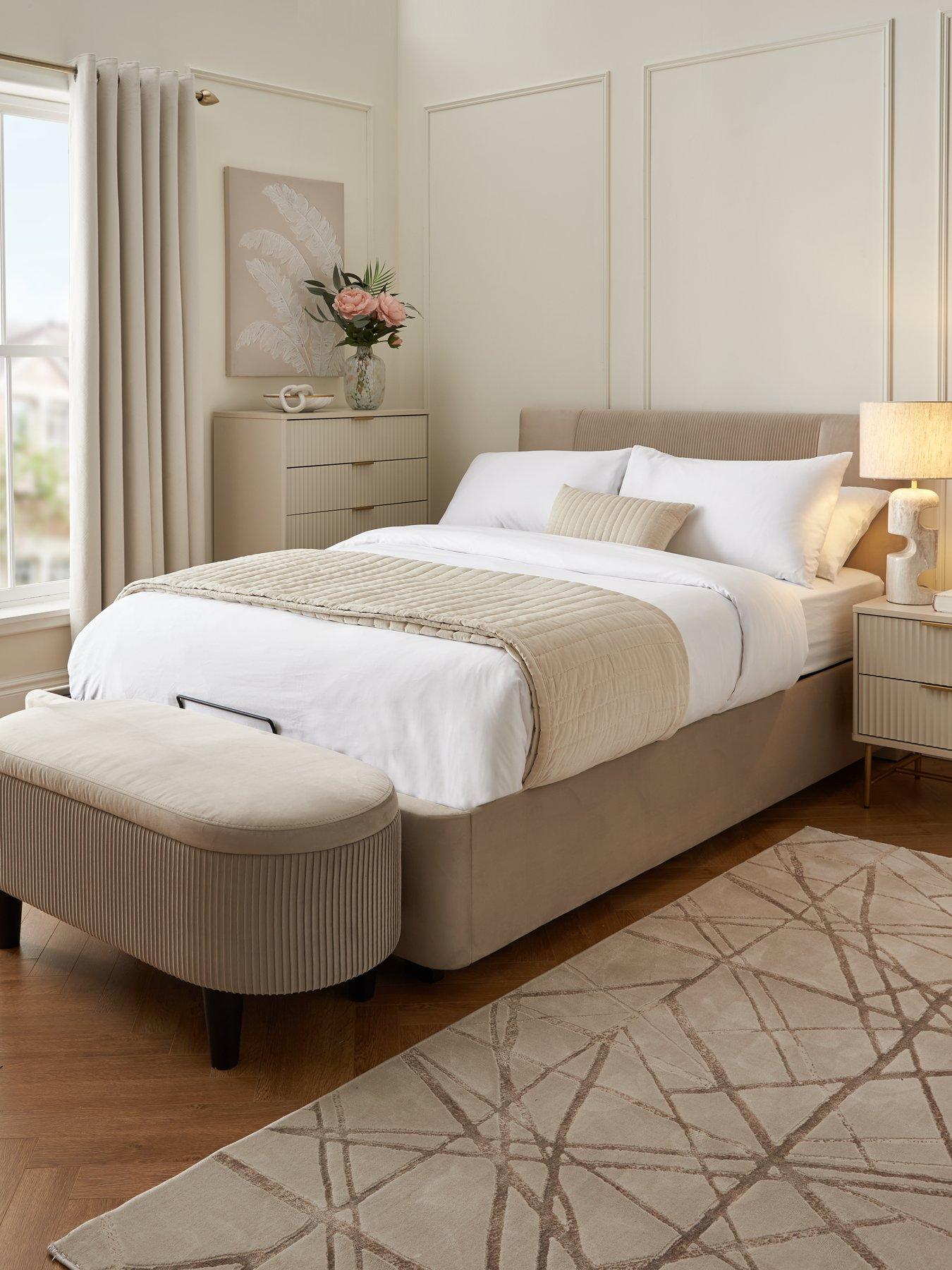 Image 6 of 6 of The Very Collection Serenity Pleated Ottoman