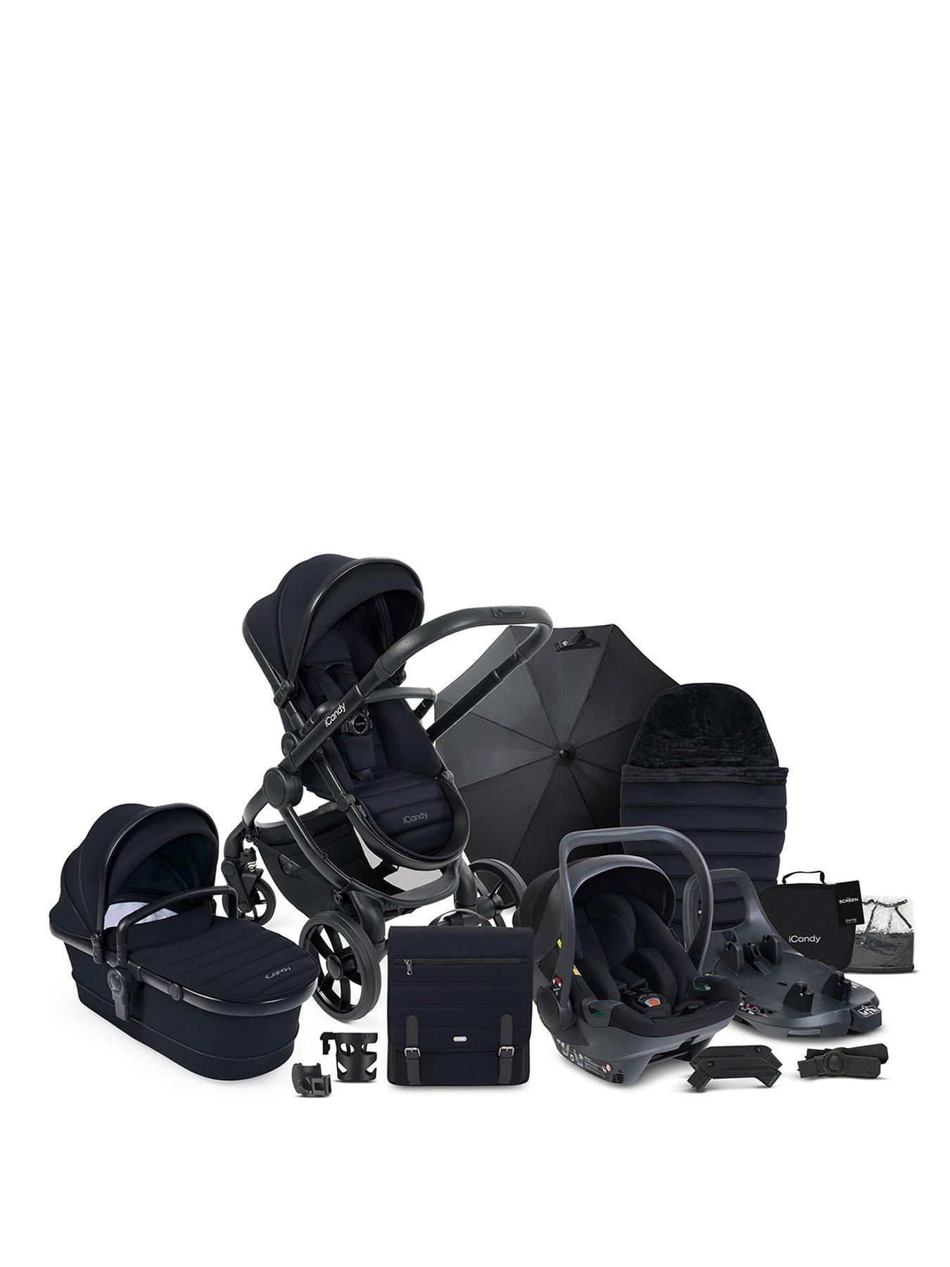 iCandy Peach 7 Travel System with Cocoon 360 Car Seat - Black