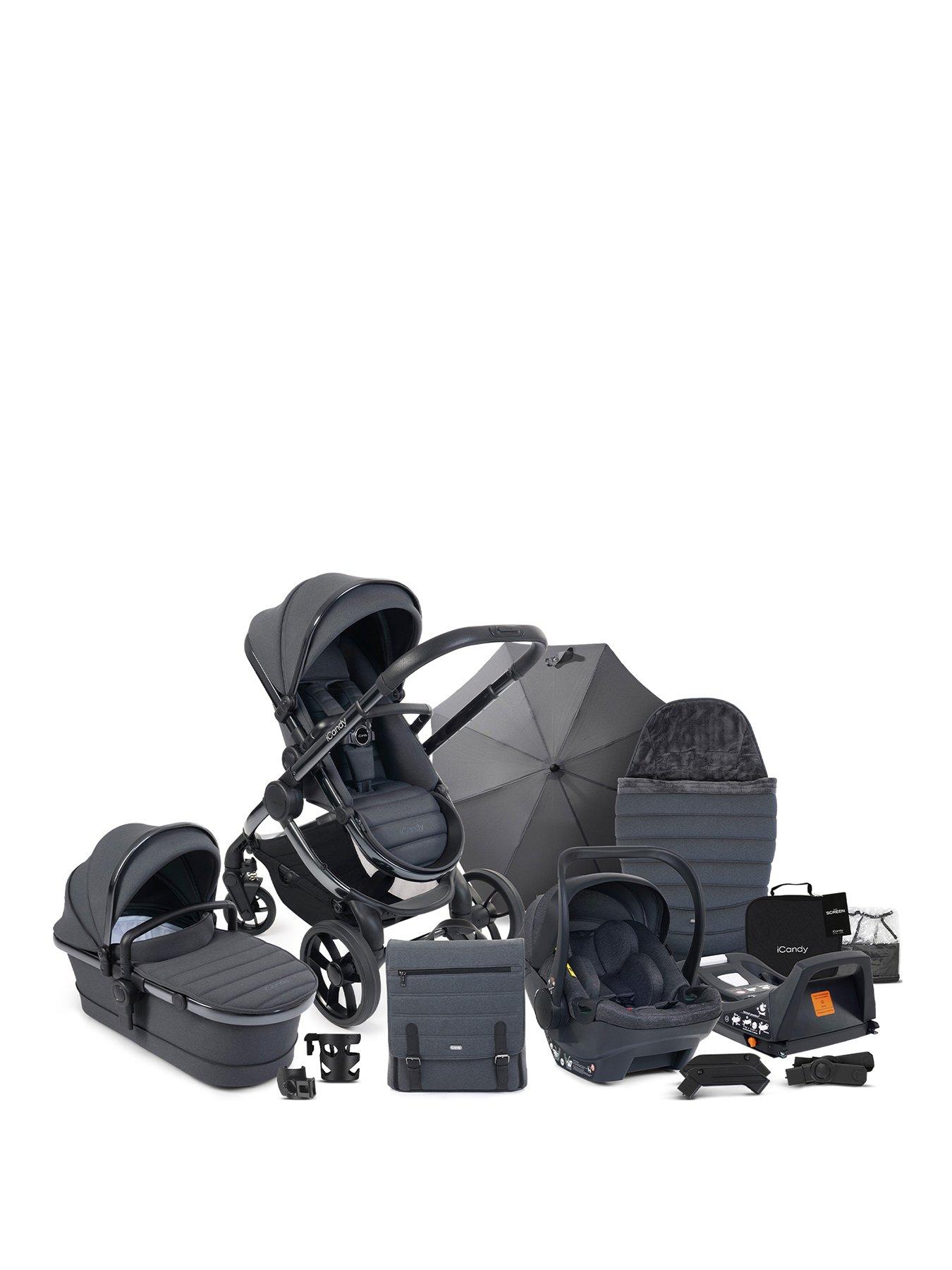 undefined Peach 7 Travel System - Dark Grey
