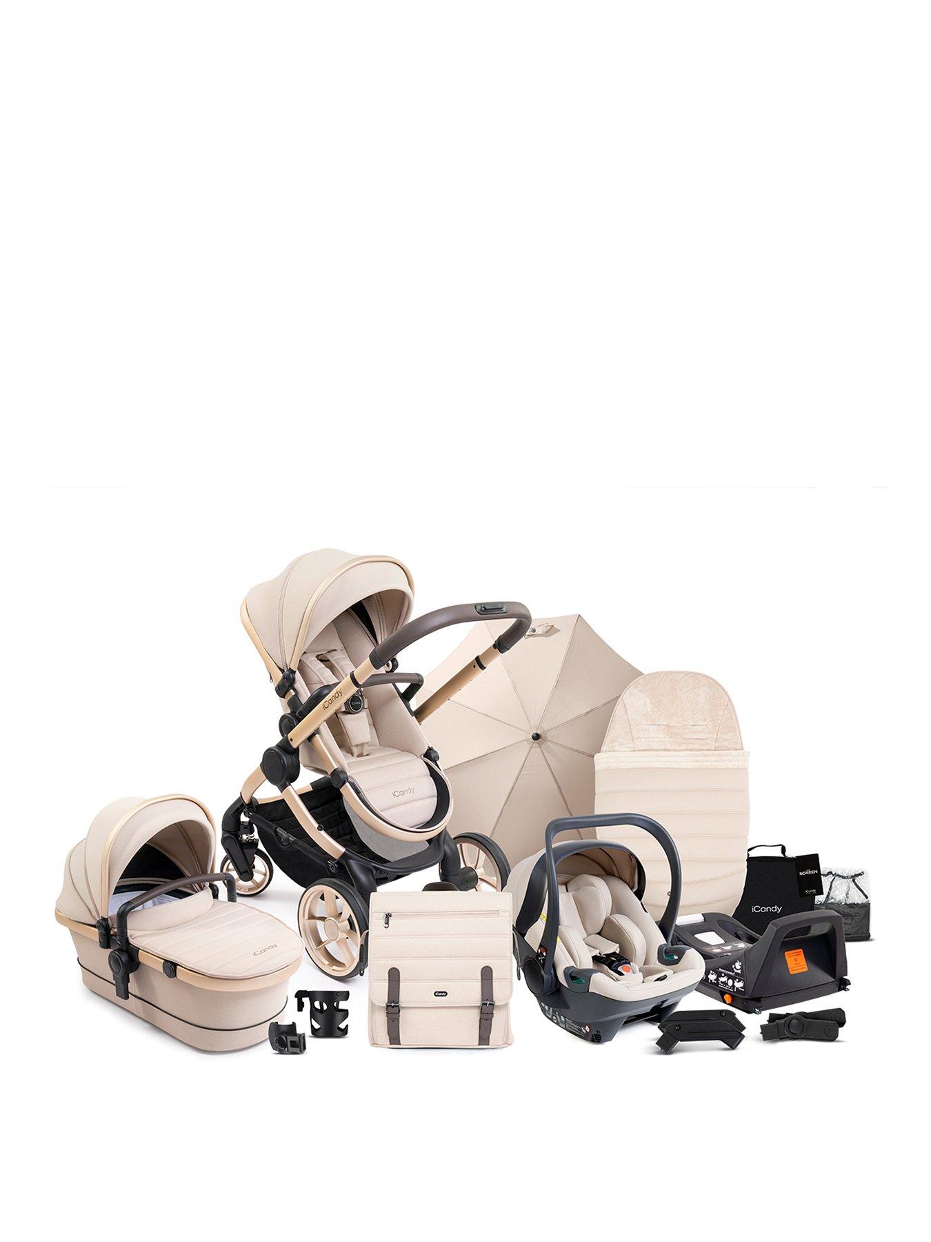 Image 1 of 8 of iCandy Peach 7 Editions Travel System with Cocoon 360 Car Seat - Biscotti