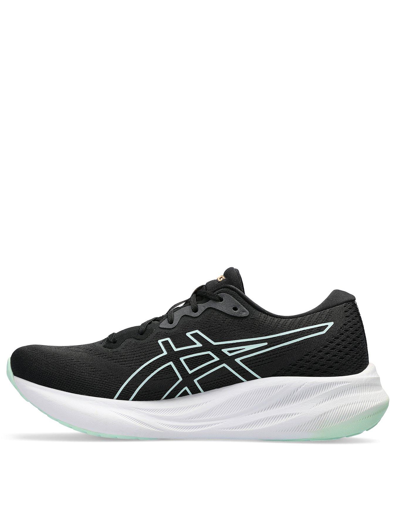 Asics black gel outlet trainers