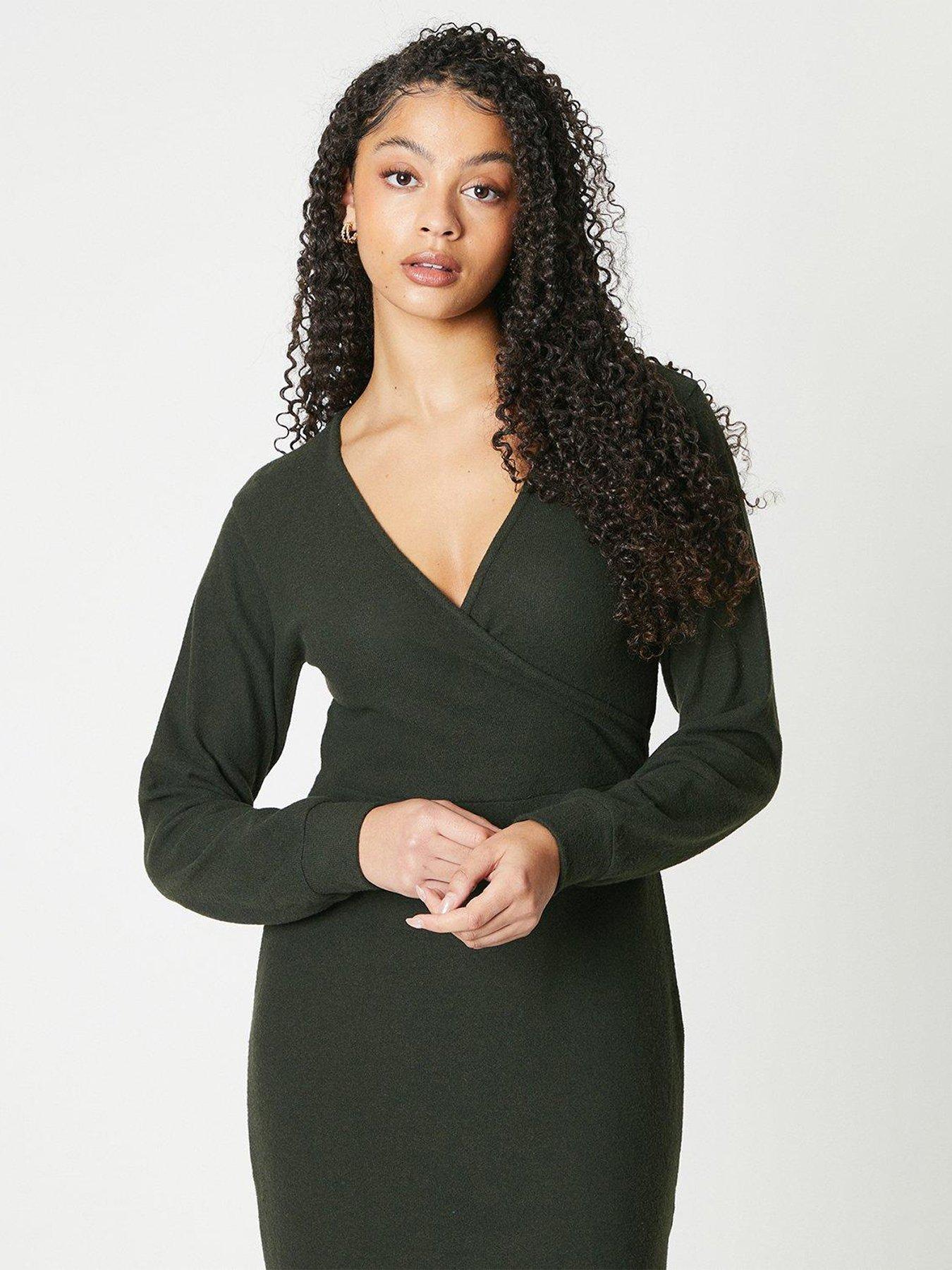 Dorothy perkins best sale v neck dress