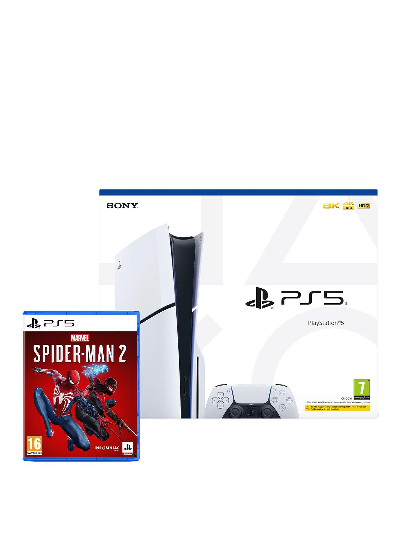 PlayStation 5 Disc Console (model group - slim) & Marvel's Spider