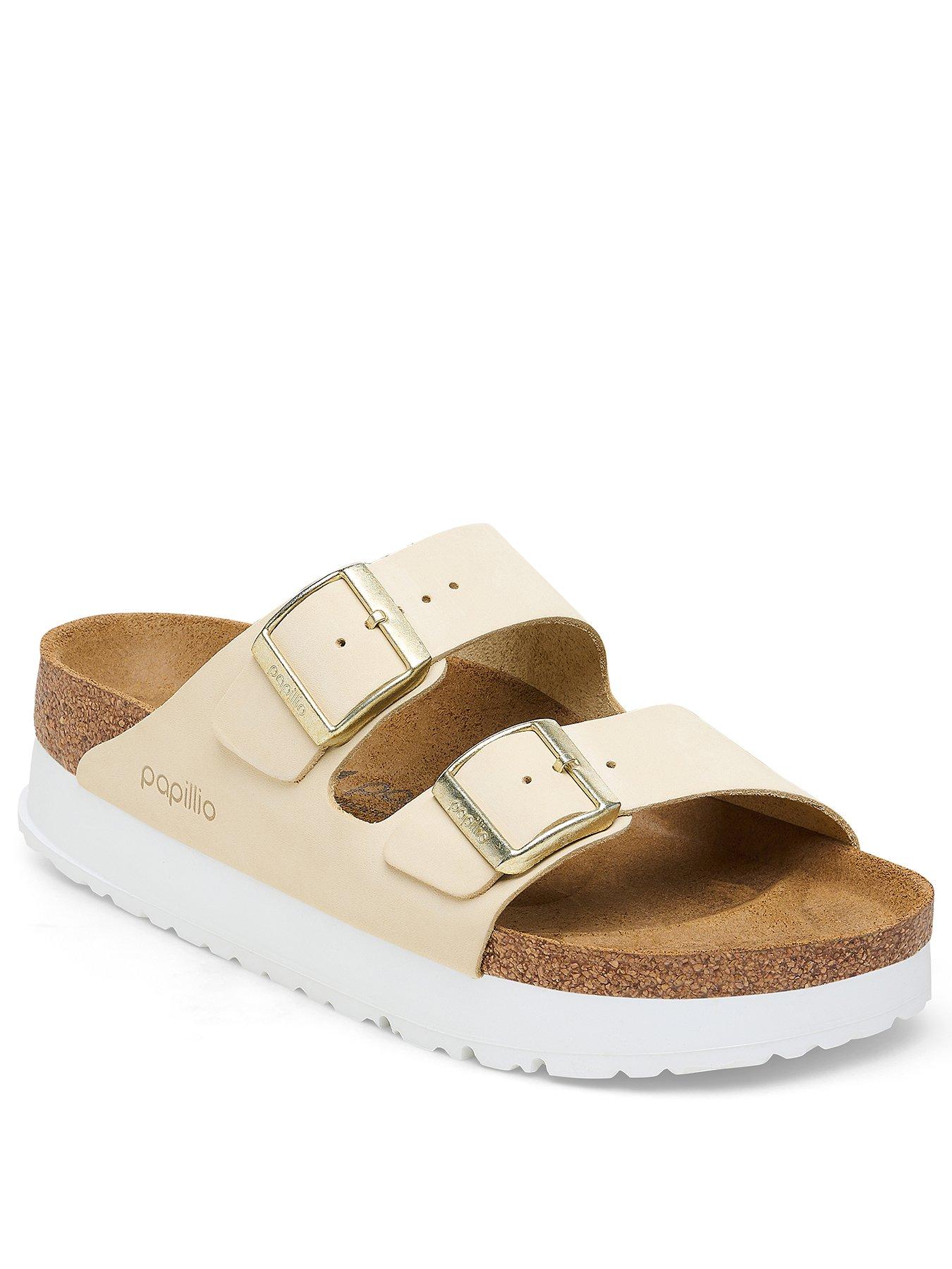  image of birkenstock-papillio-arizona-platform-flex-lenb-ecru