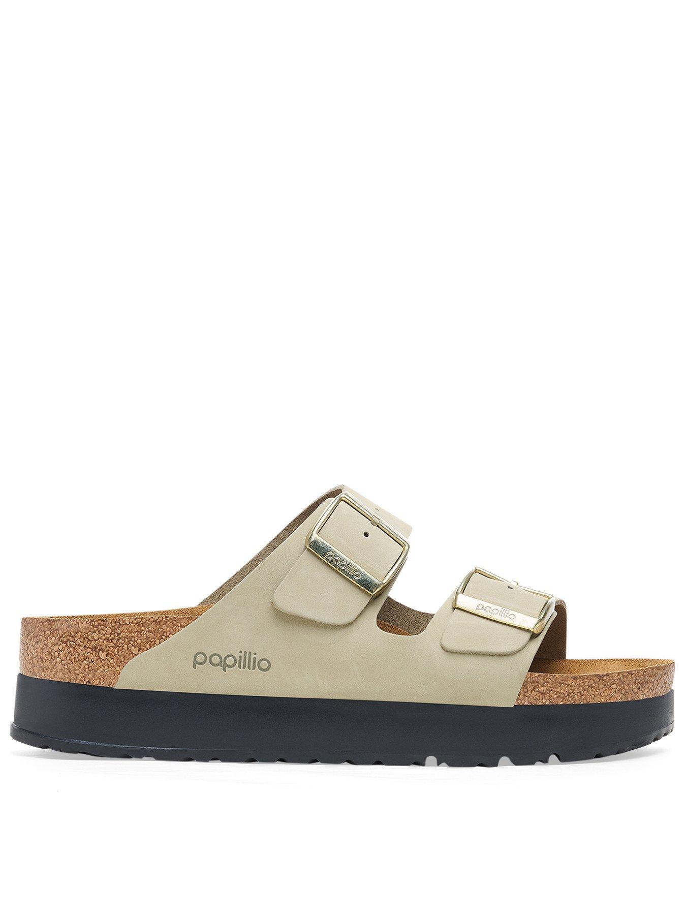 Papillio Arizona Flex Platform Nubuck Leather Sandals Eucalyptus