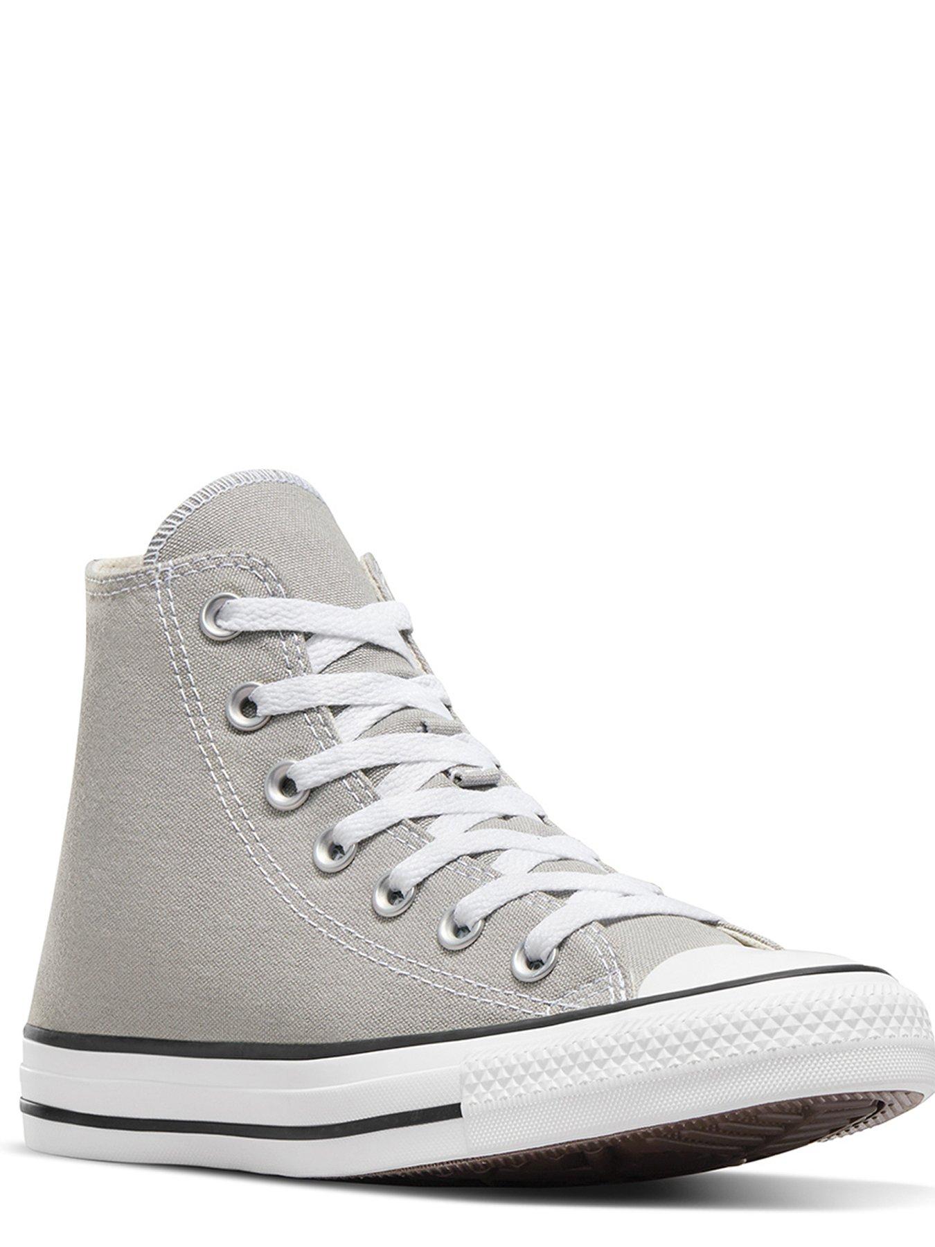 Grey high top trainers best sale