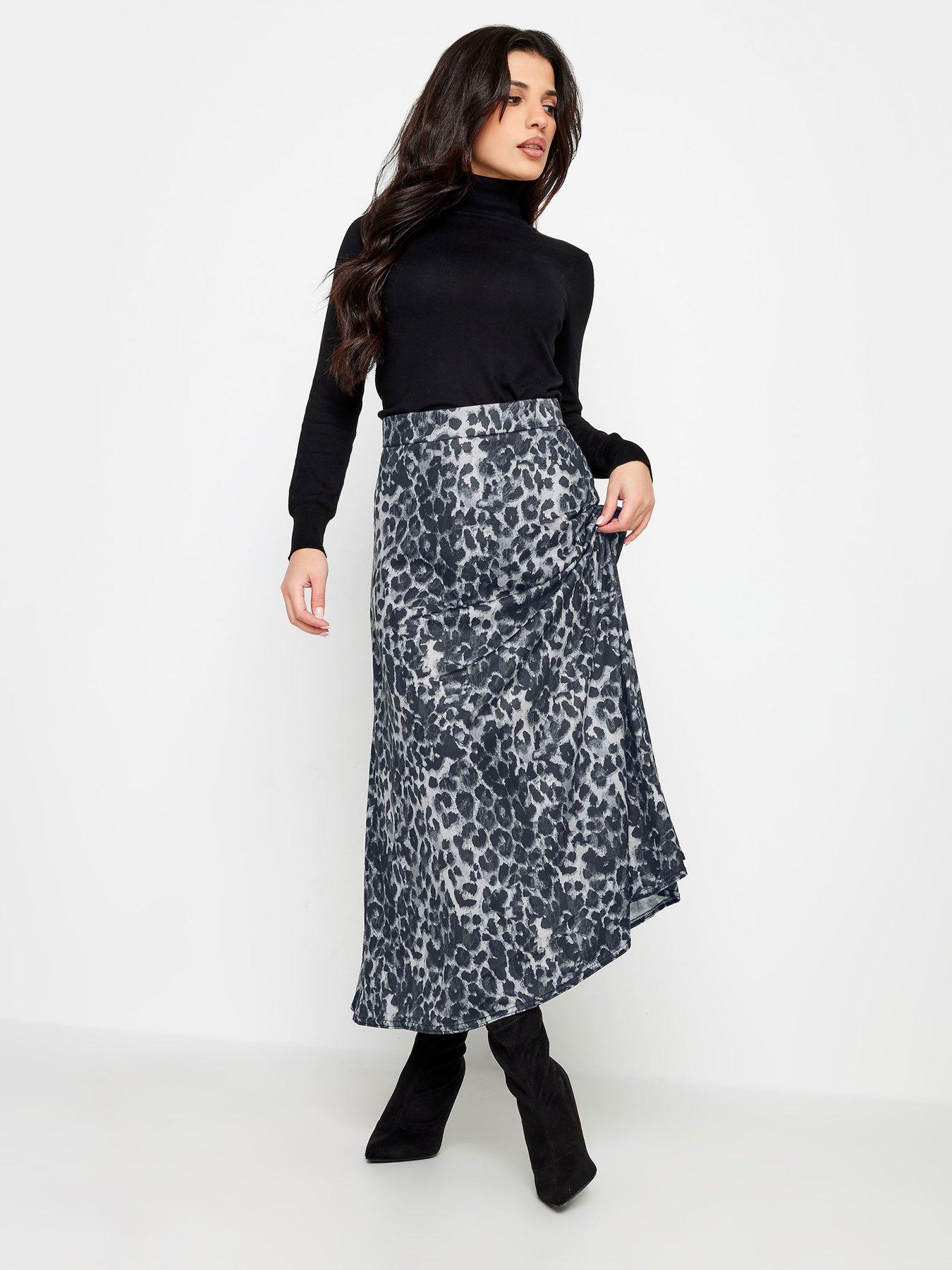 Grey petite cheap maxi skirt