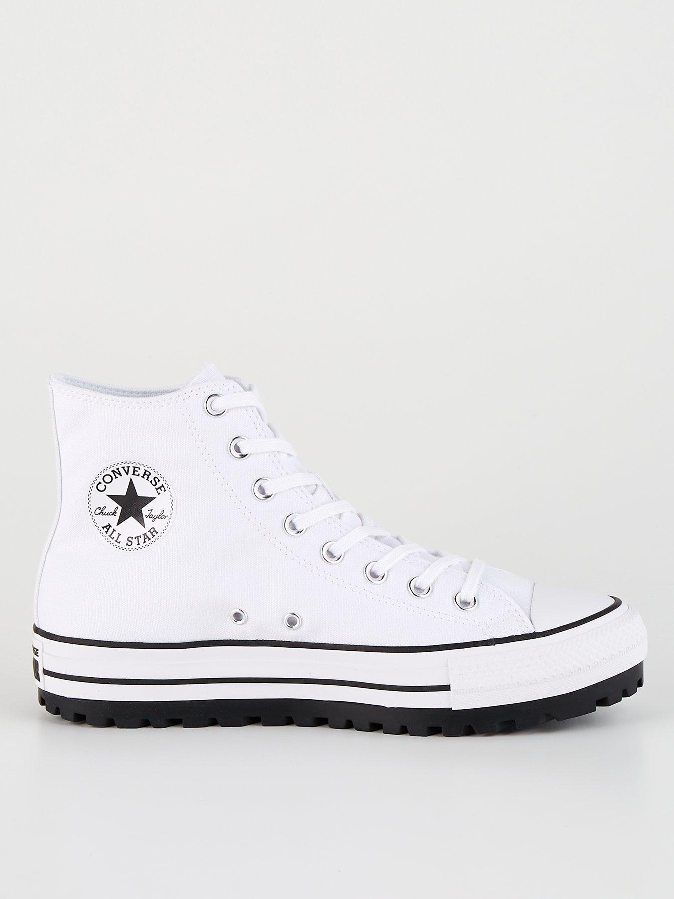 Converse Mens Canvas Hi Top Trainers White littlewoods