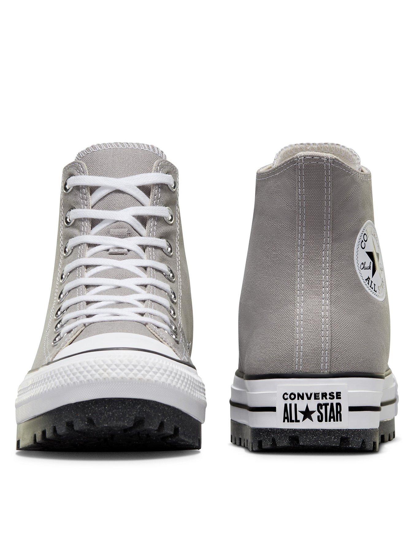 Mens grey high top converse best sale