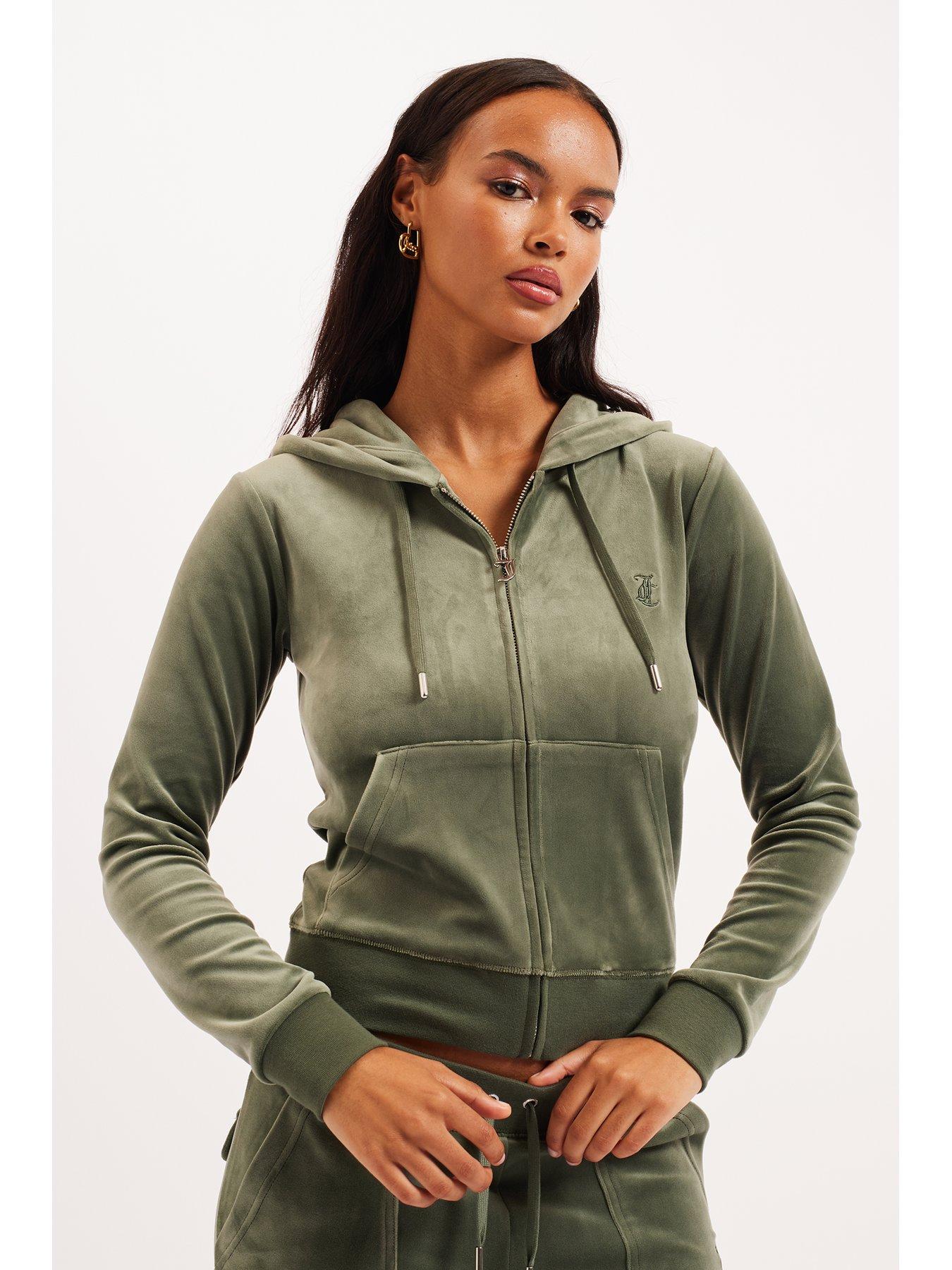 Green velour sweatshirt sale