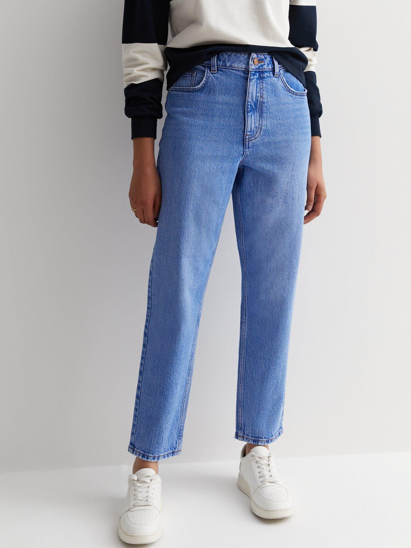 undefined Blue Slim Fit Denim Mom Jeans