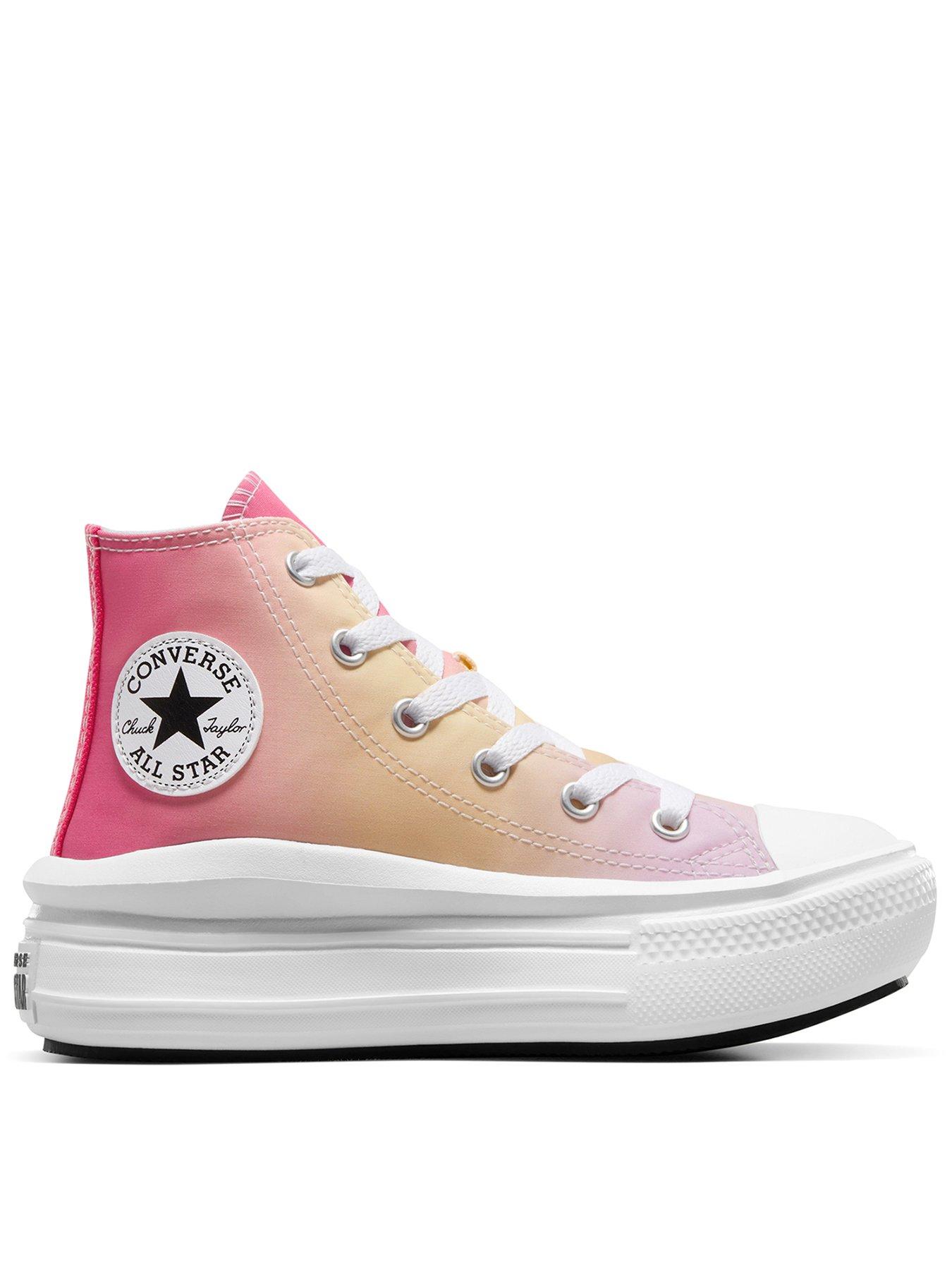 Pink converse high tops girls online