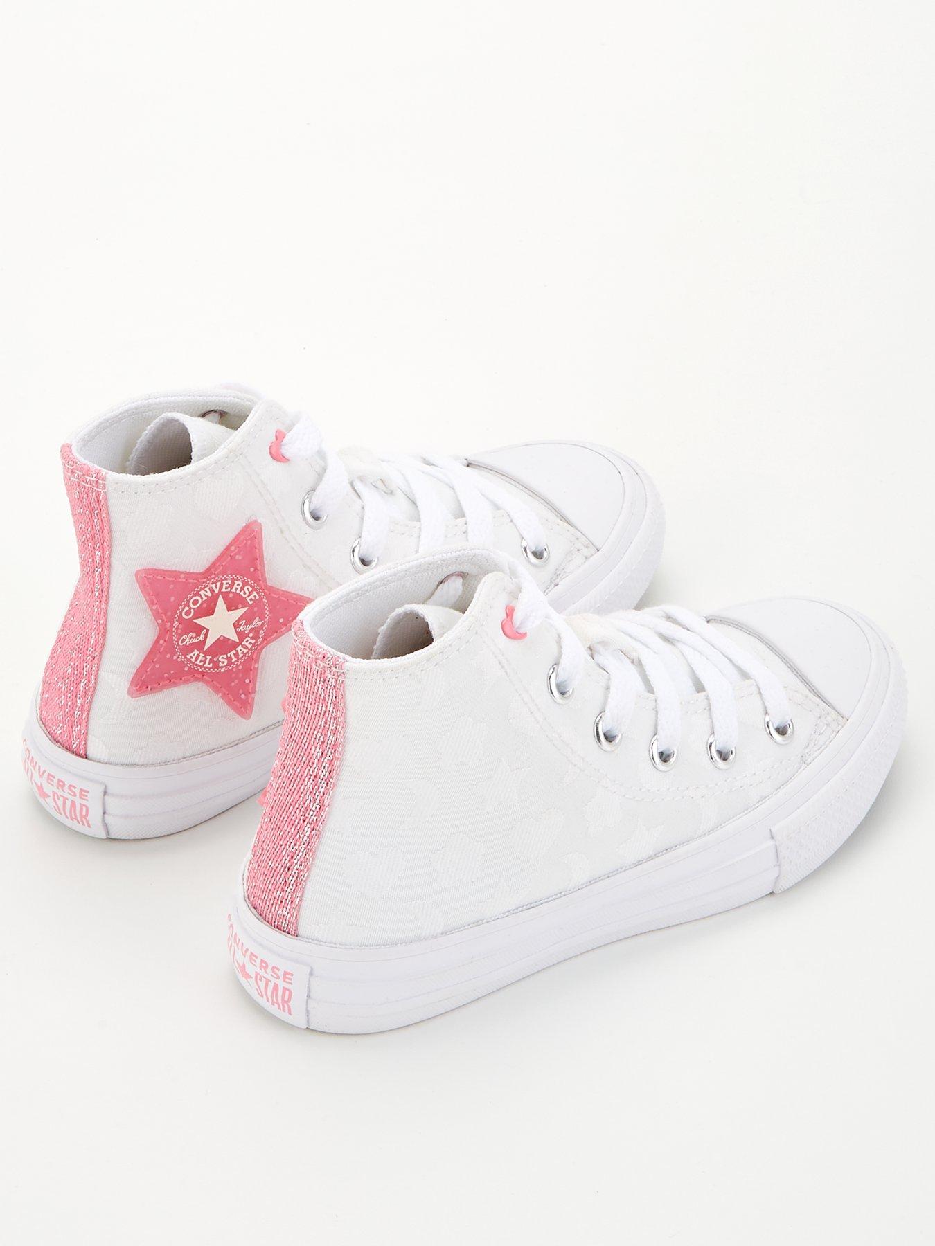 Pink high top converse kids best sale