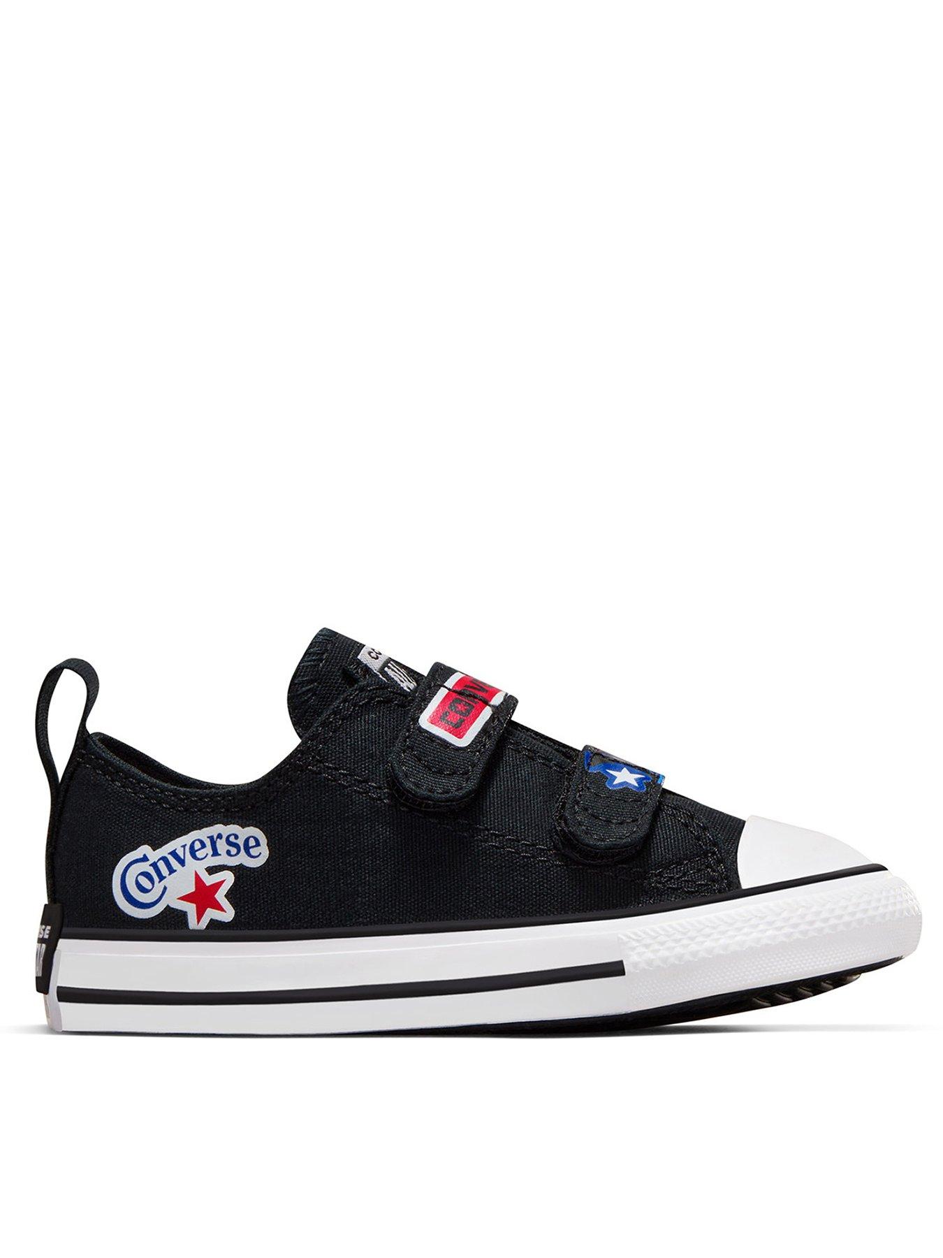 Infant Boys Easy On Velcro Ox Trainers Black Multi