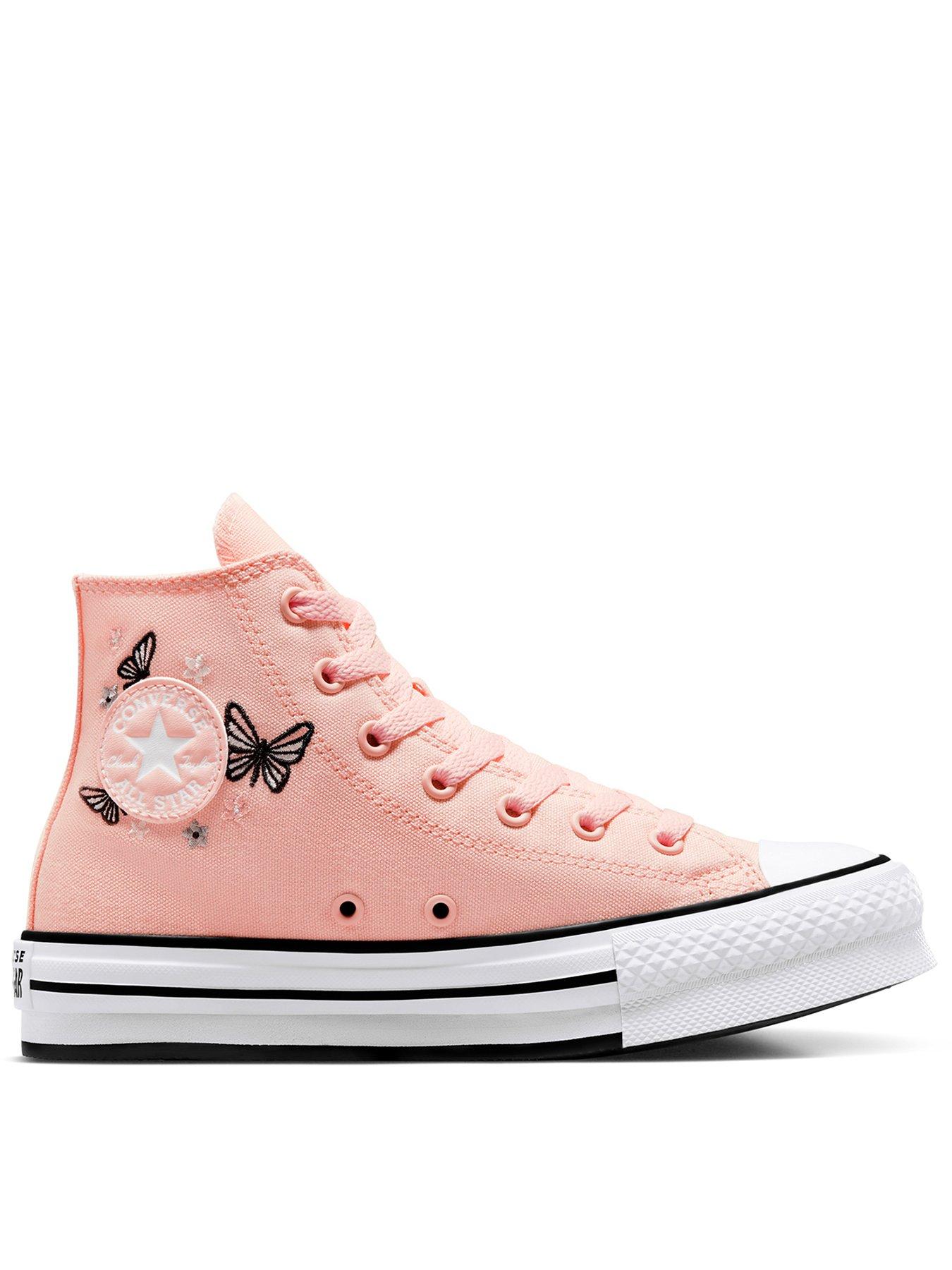 Converse Junior Girls Hi Top Trainers Lilac littlewoods