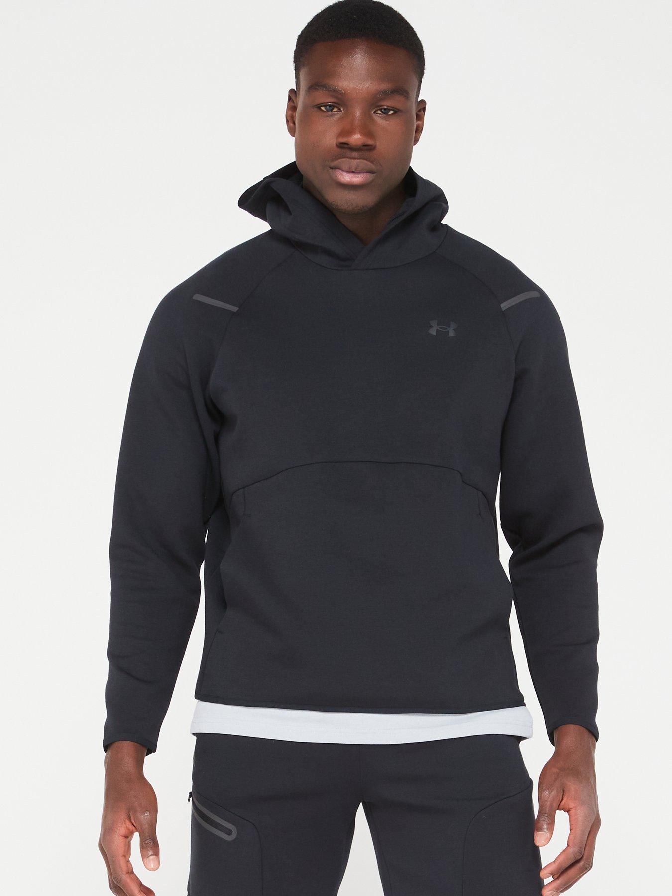 UNDER ARMOUR Mens Unstoppable Fleece Crew Sweat - Blue/black