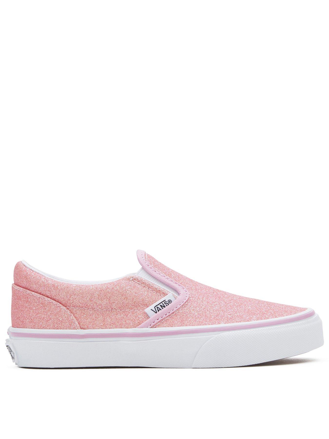 Kids Girls Classic Slip On Trainers Pink