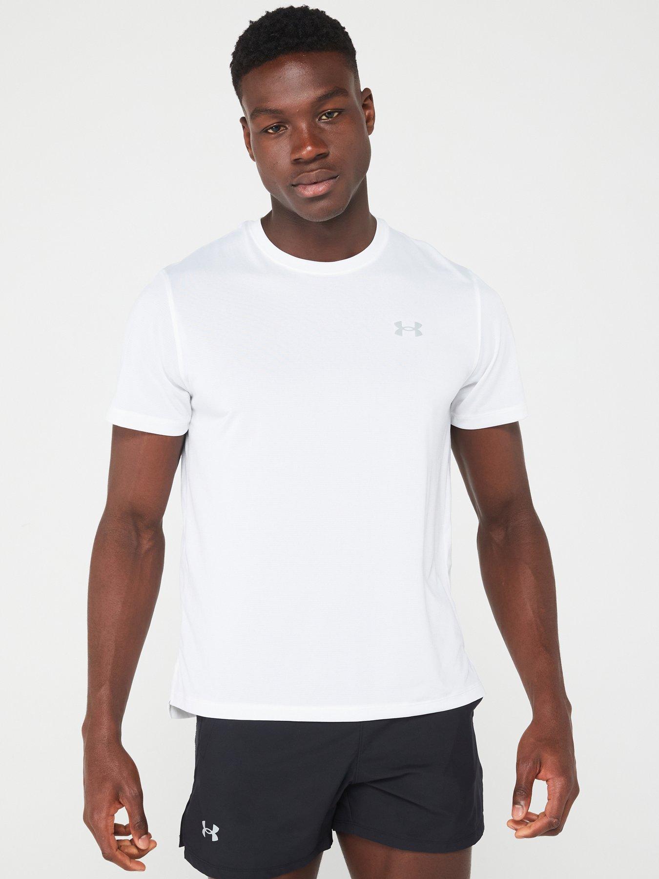 undefined Mens Running Streaker T-shirt - White/black