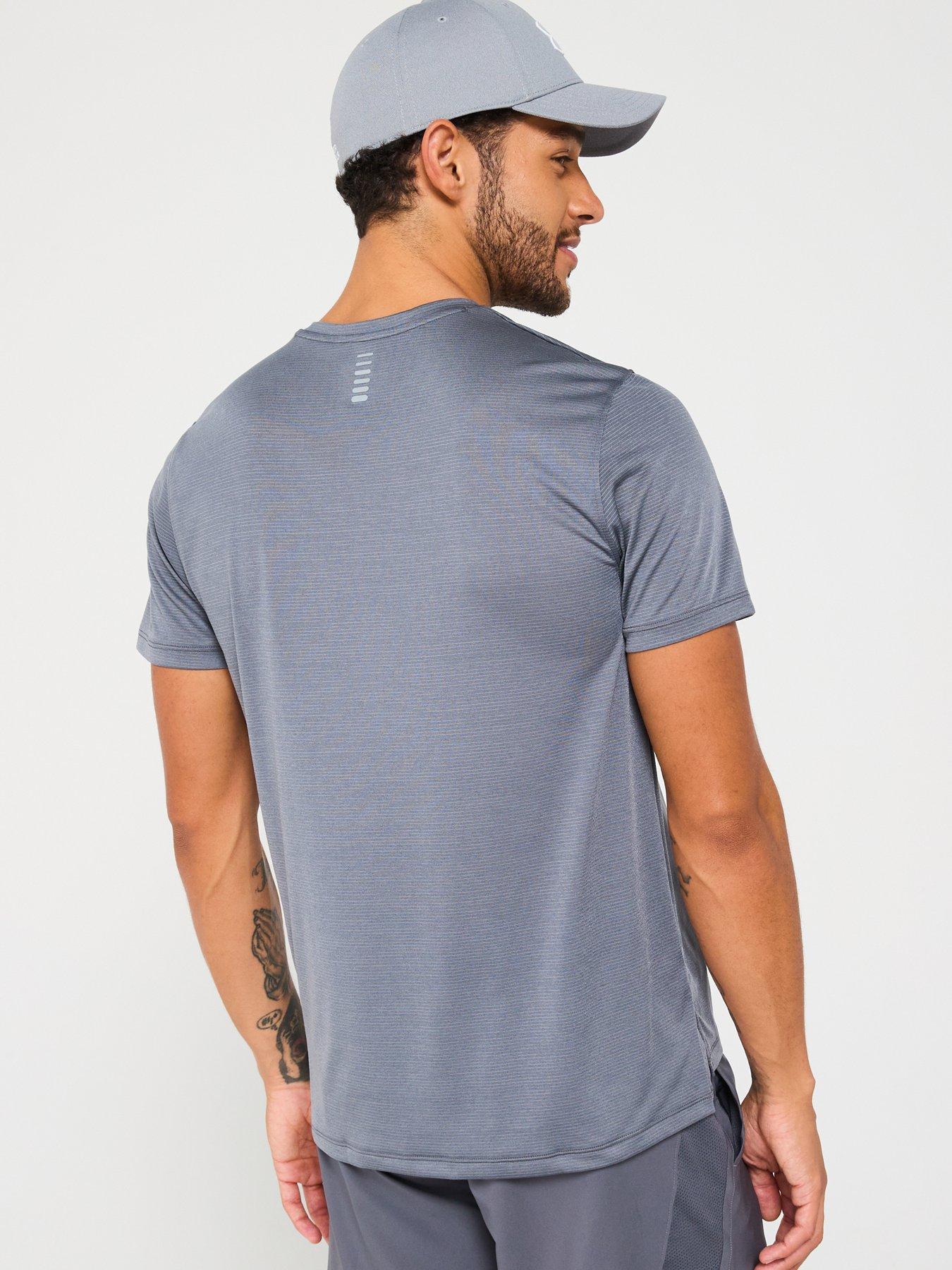 UNDER ARMOUR Mens Running Streaker T shirt Grey littlewoods