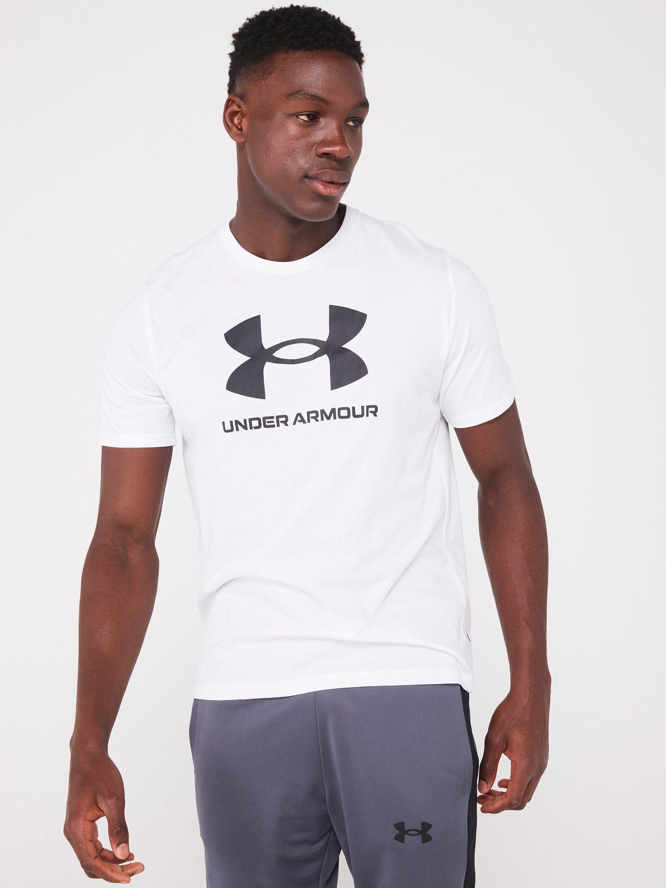 UNDER ARMOUR Mens Training Sportstyle Logo T-Shirt - White/Black