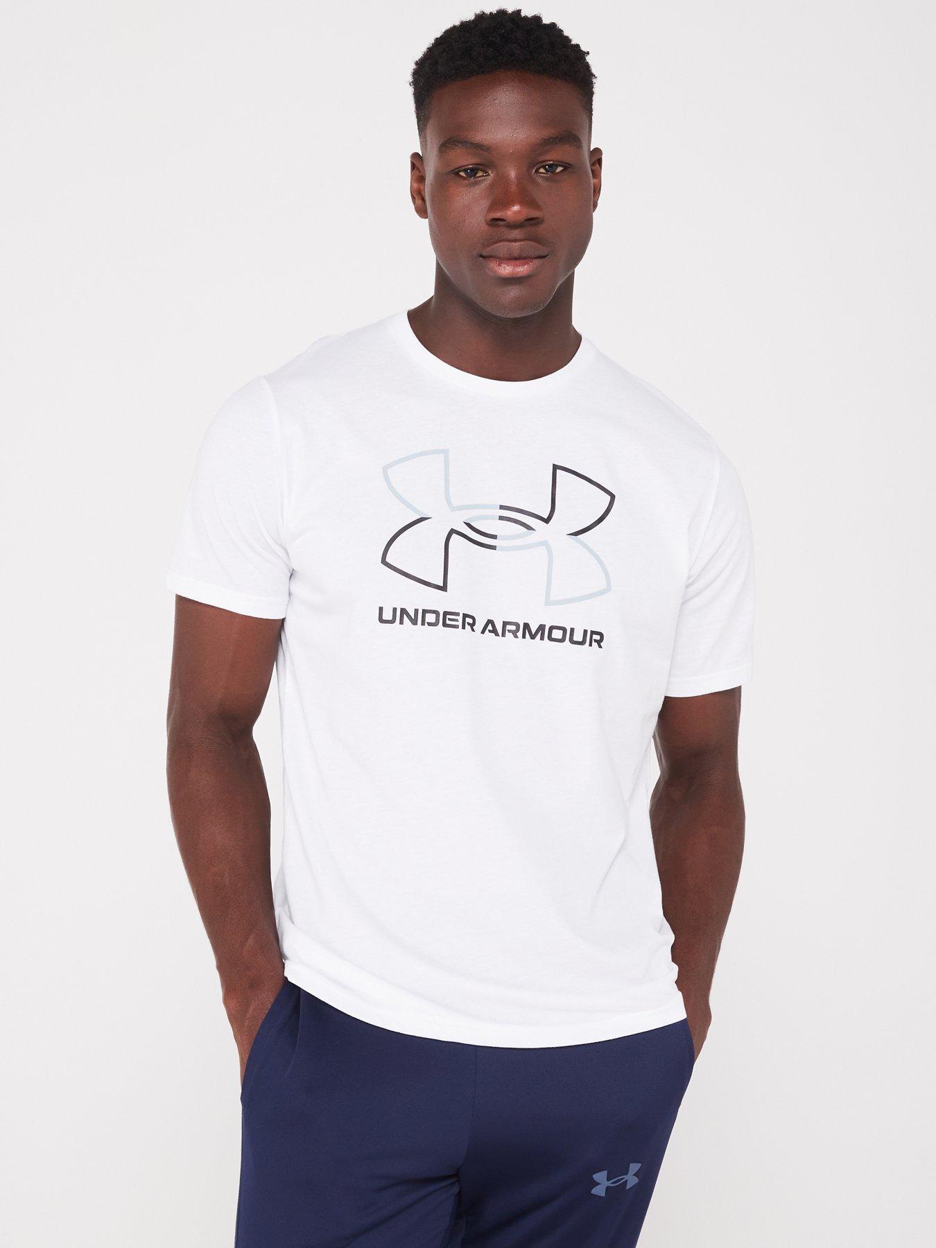UNDER ARMOUR Mens Training Gl Foundation T-shirt - White/black