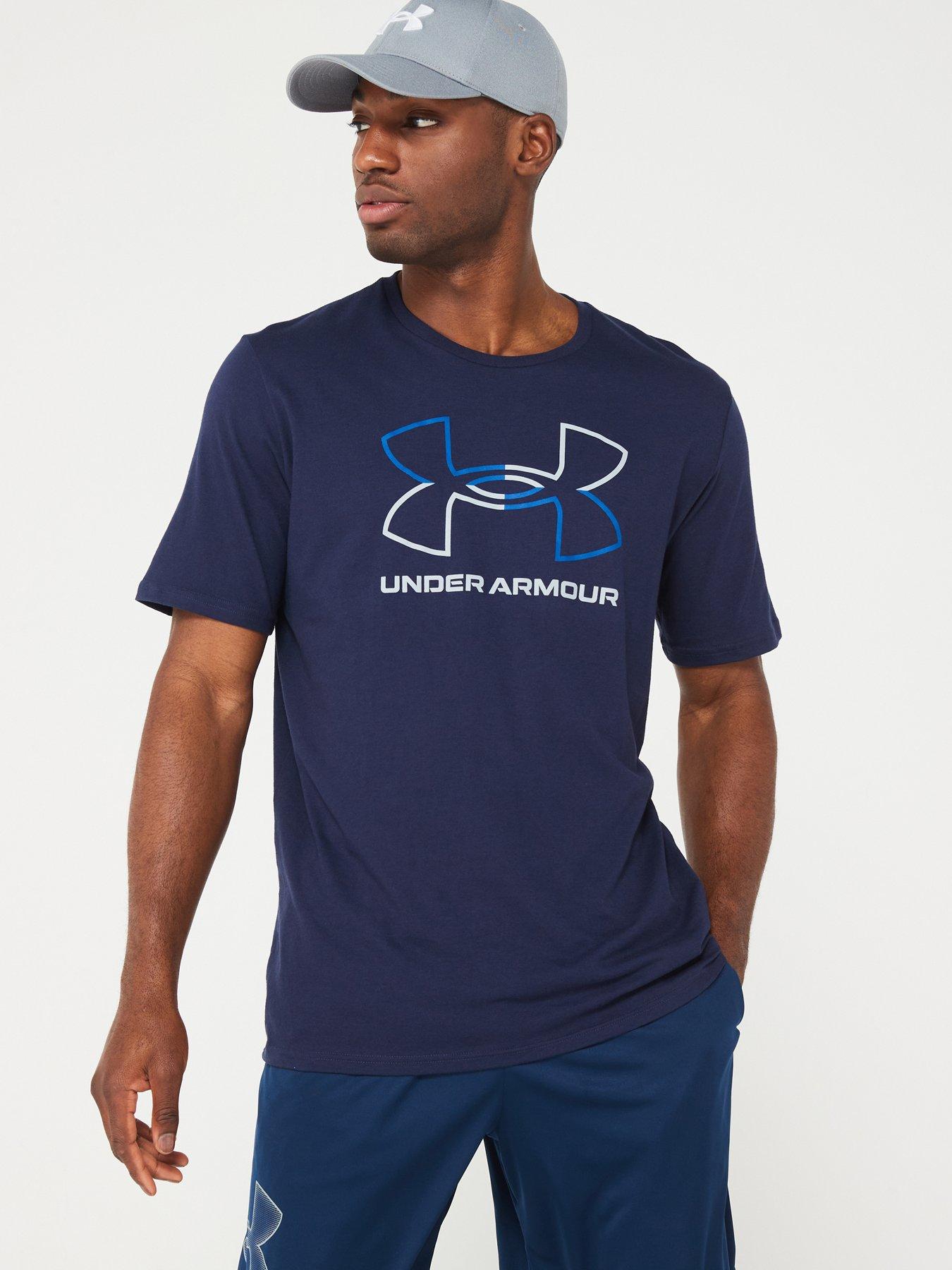 UNDER ARMOUR Men's Training Gl Foundation T-Shirt - Navy/Grey