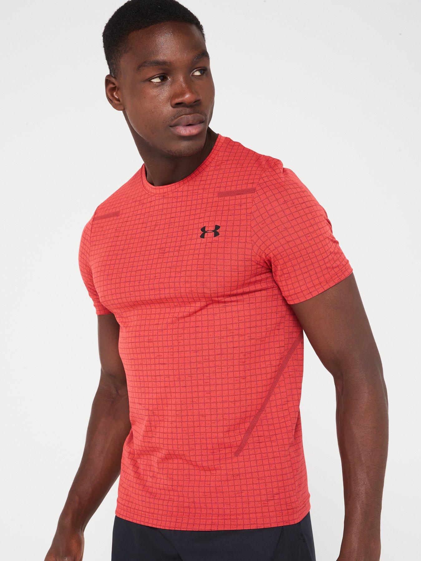 Mens Under Armour black Seamless Grid T-Shirt