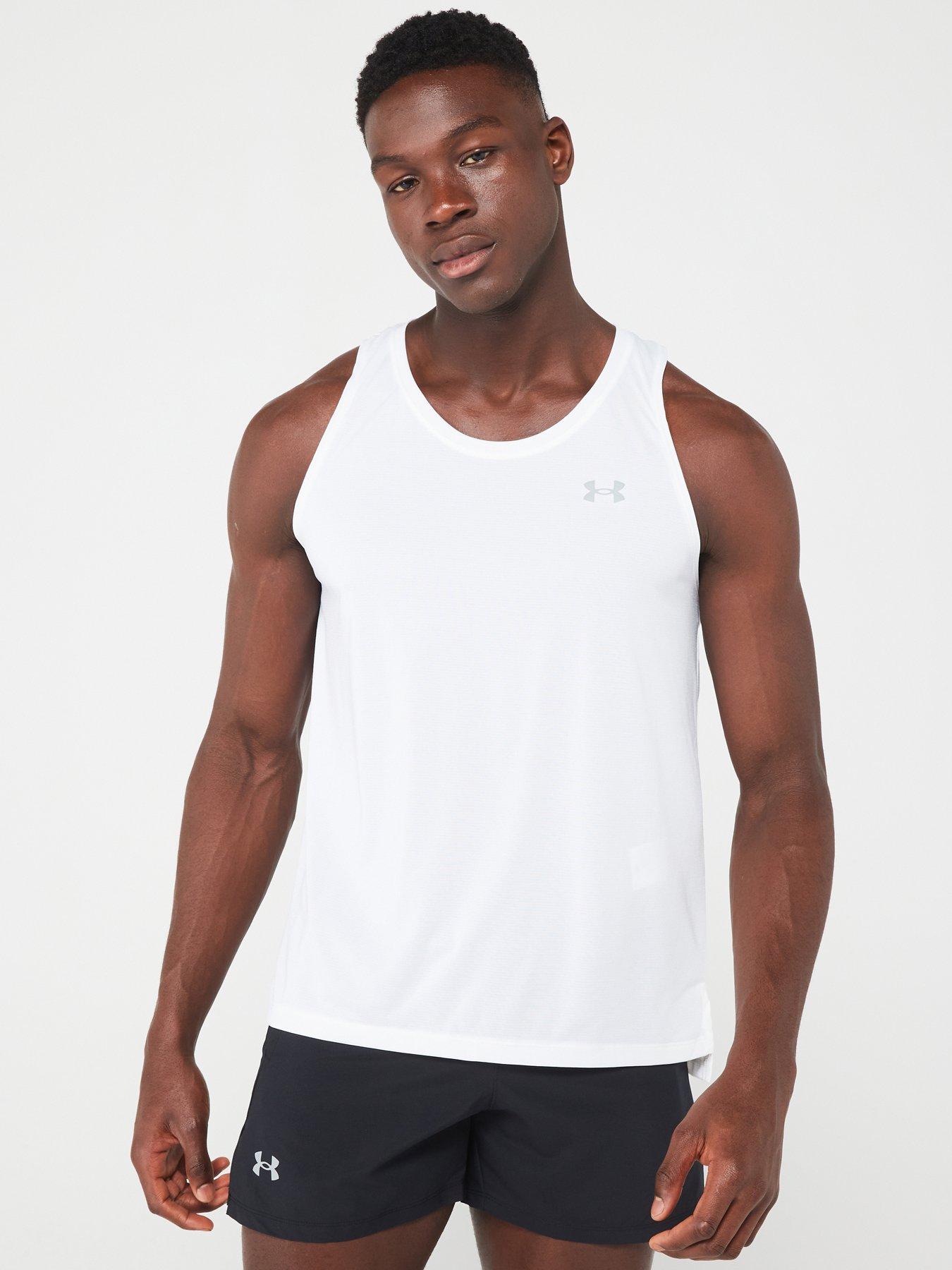 UNDER ARMOUR Mens Running Streaker Singlet - White