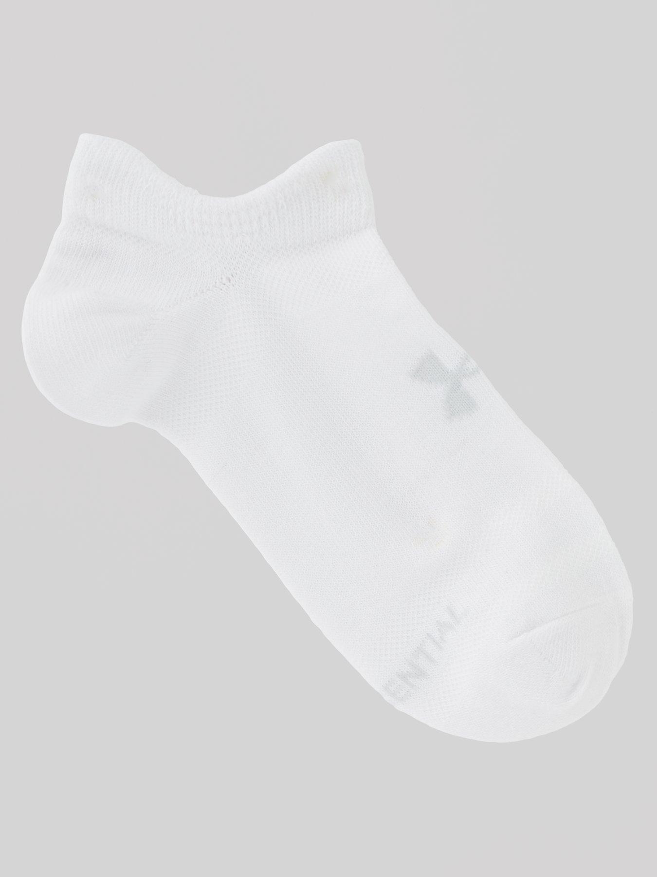  image of under-armour-mens-essential-no-show-6pk-socks-whitegrey