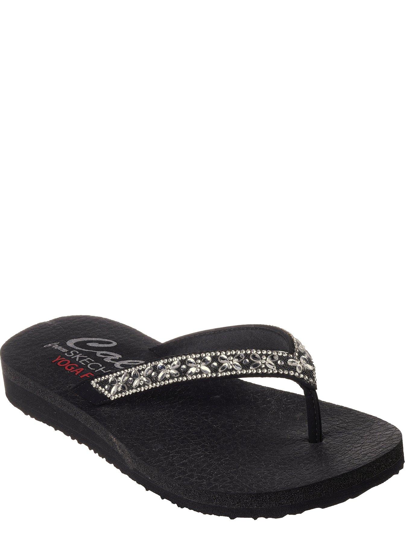 Skechers diamante flip flops on sale